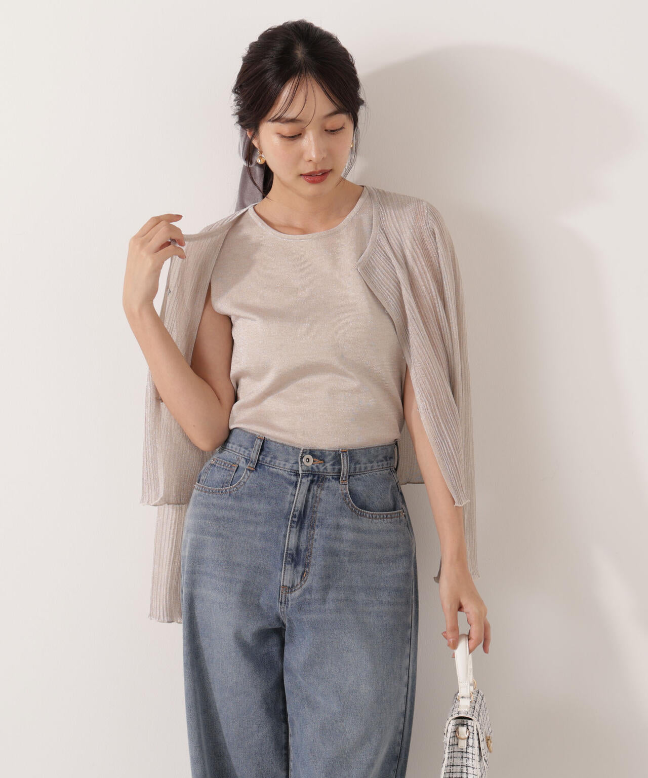 シアーリブニットアンサンブル