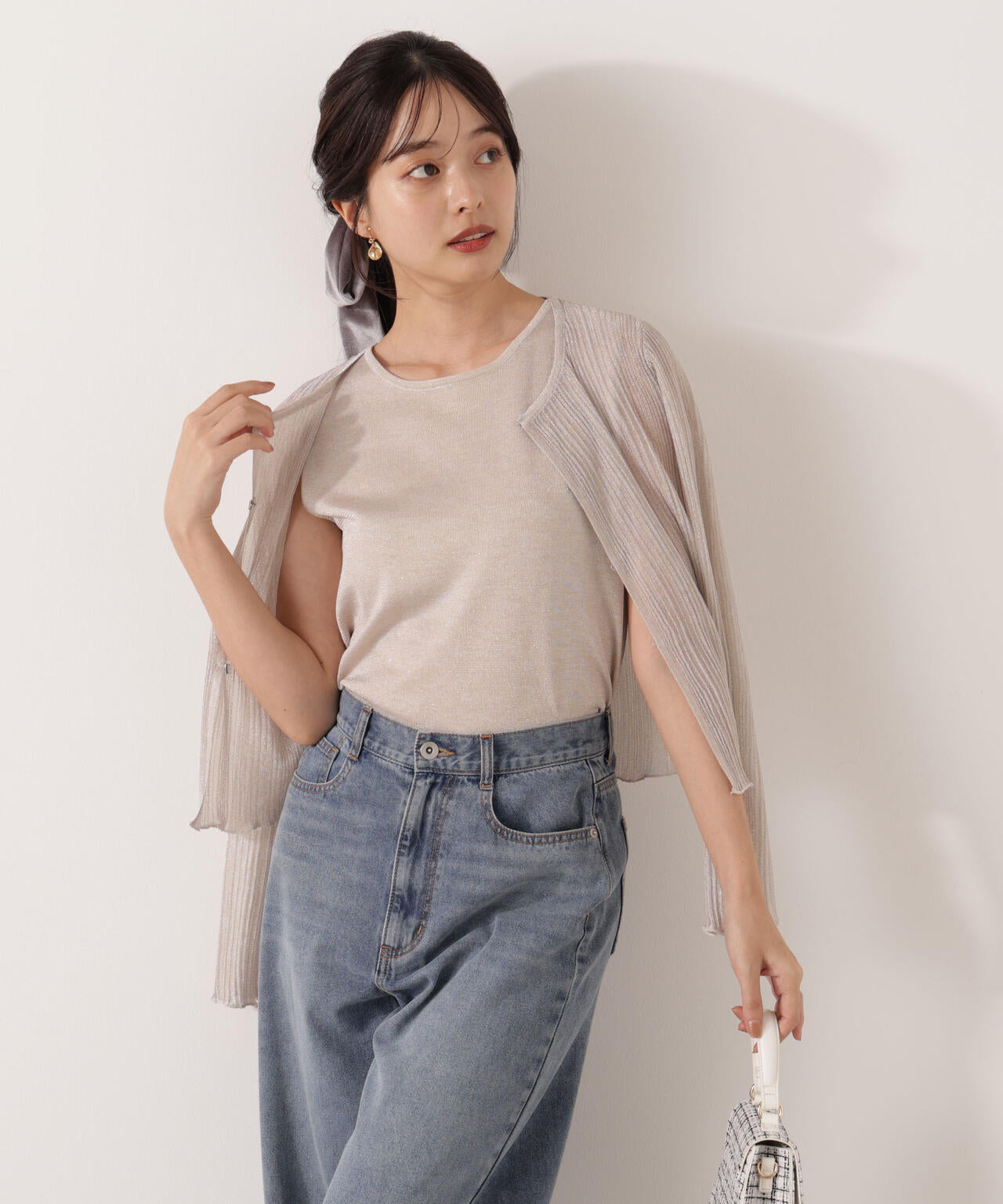 シアーリブニットアンサンブル