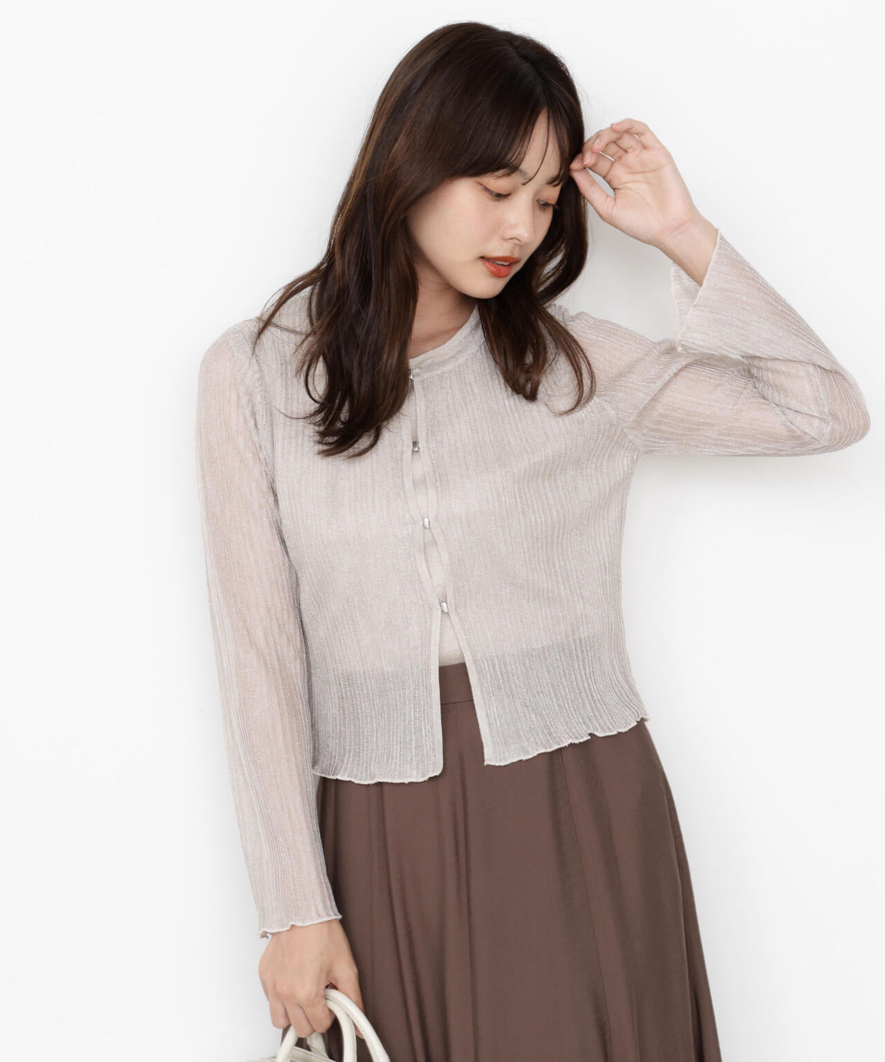 シアーリブニットアンサンブル