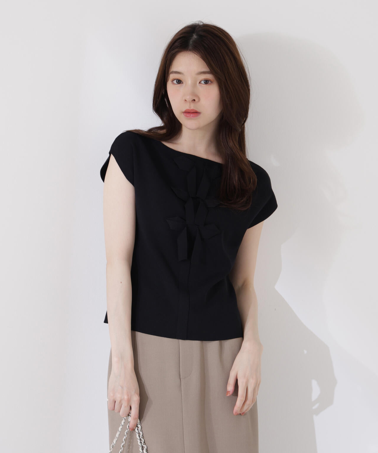 前後2wayリボンニット