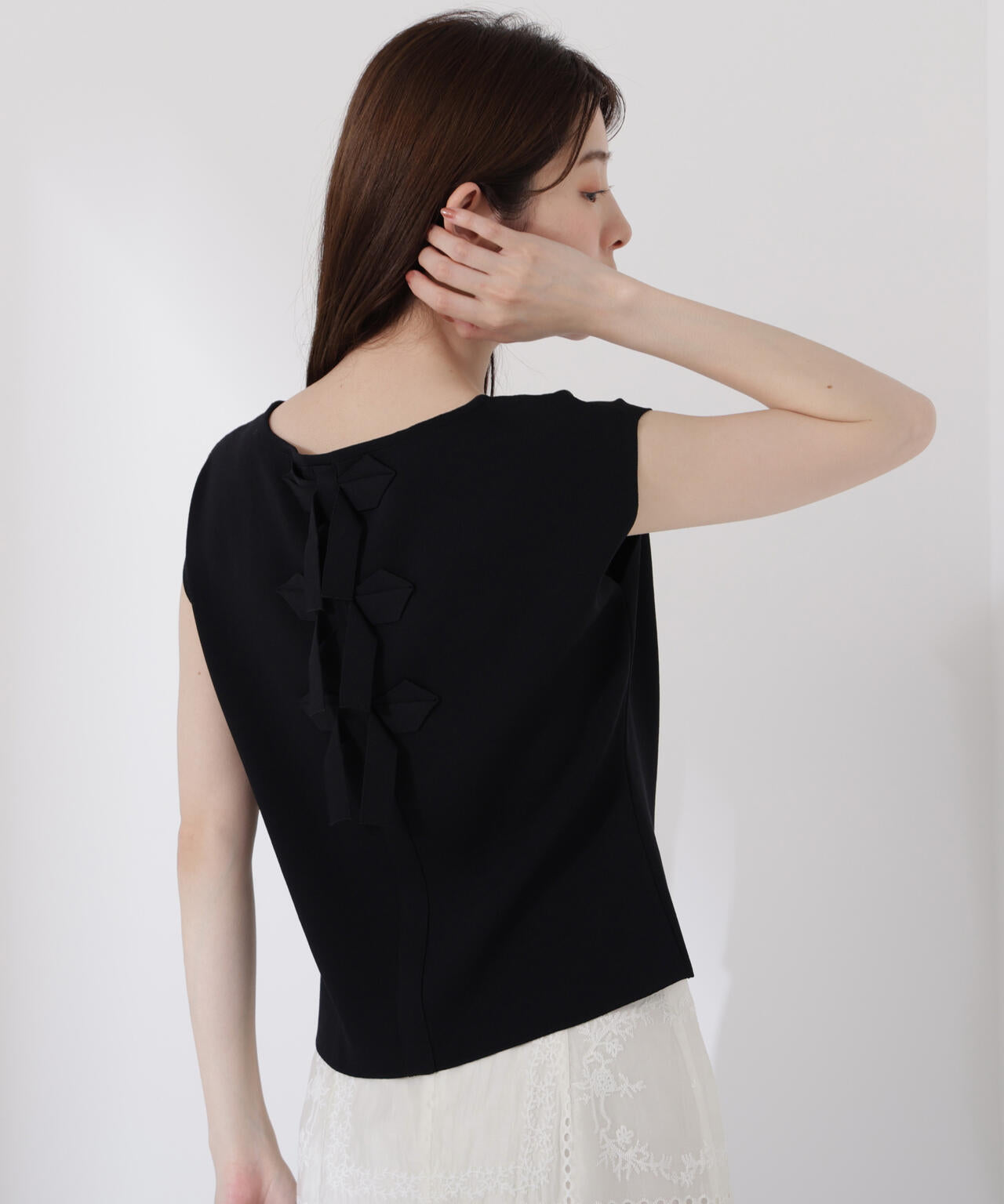 前後2wayリボンニット