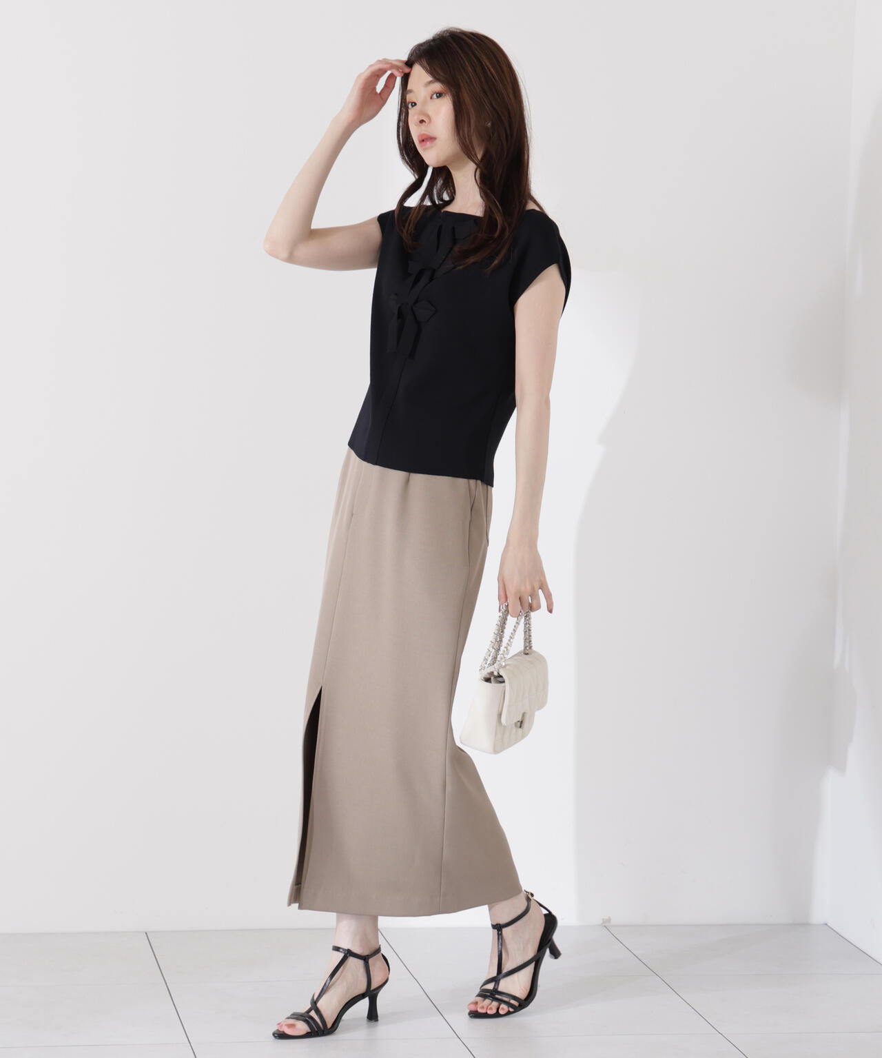 前後2wayリボンニット