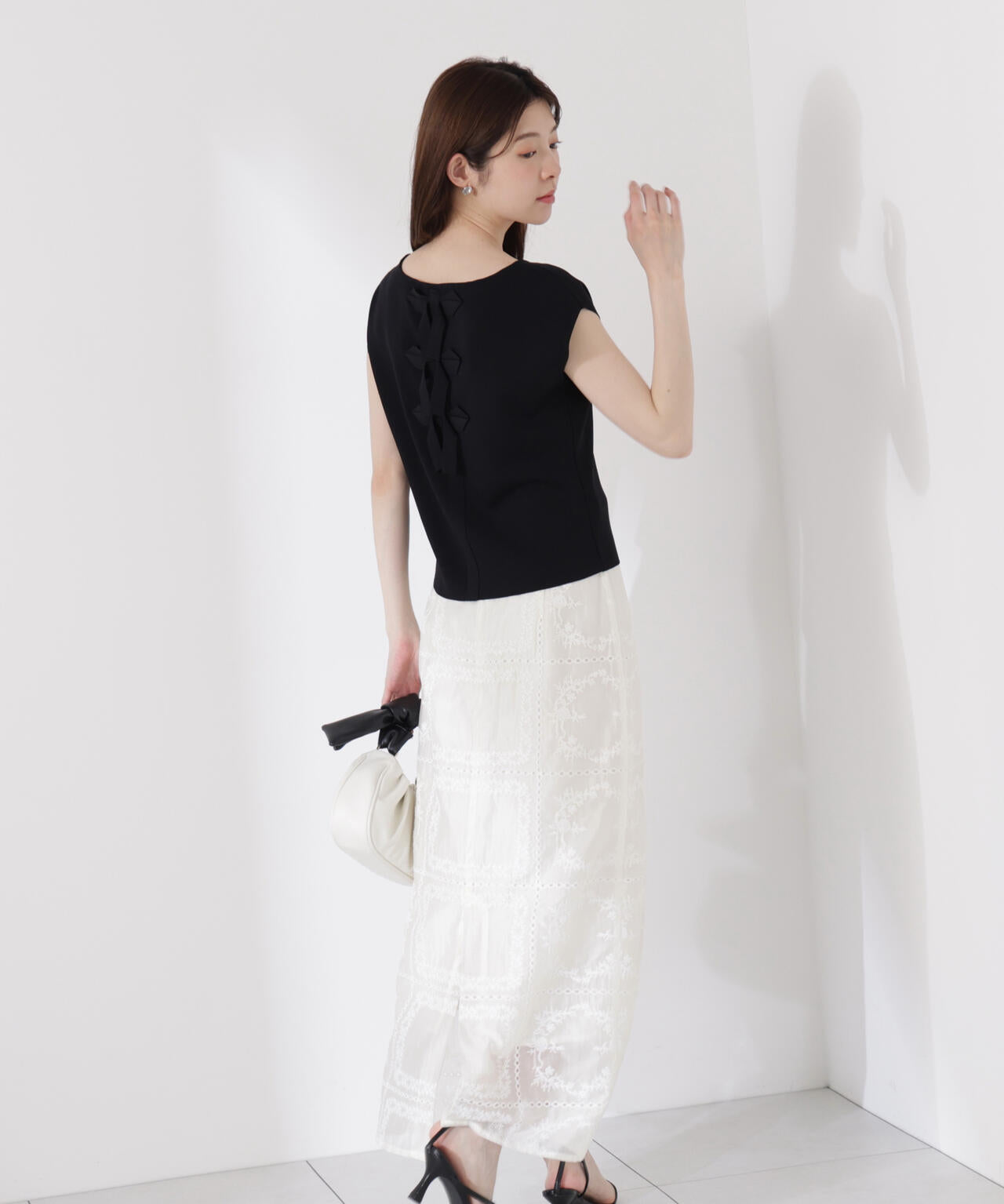 前後2wayリボンニット