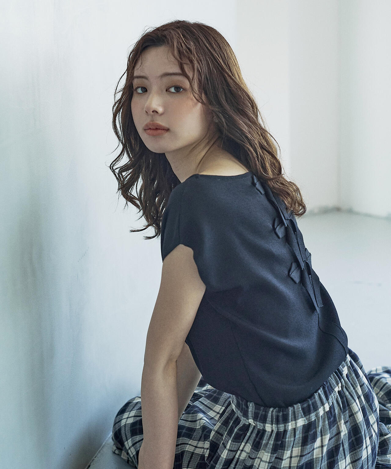 前後2wayリボンニット