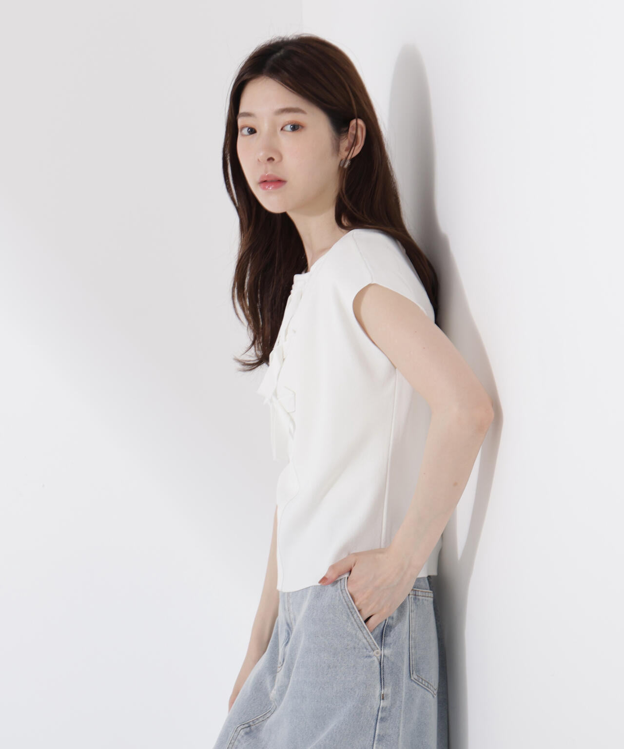 前後2wayリボンニット