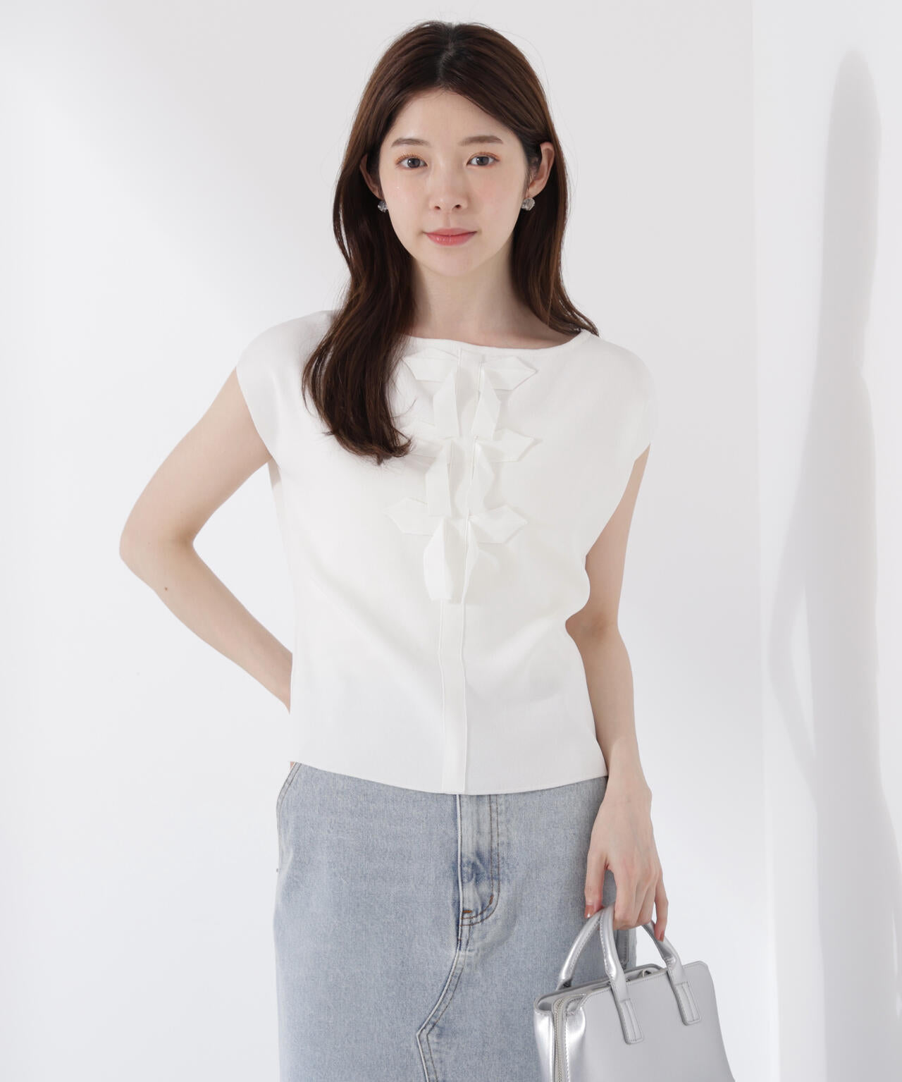 前後2wayリボンニット