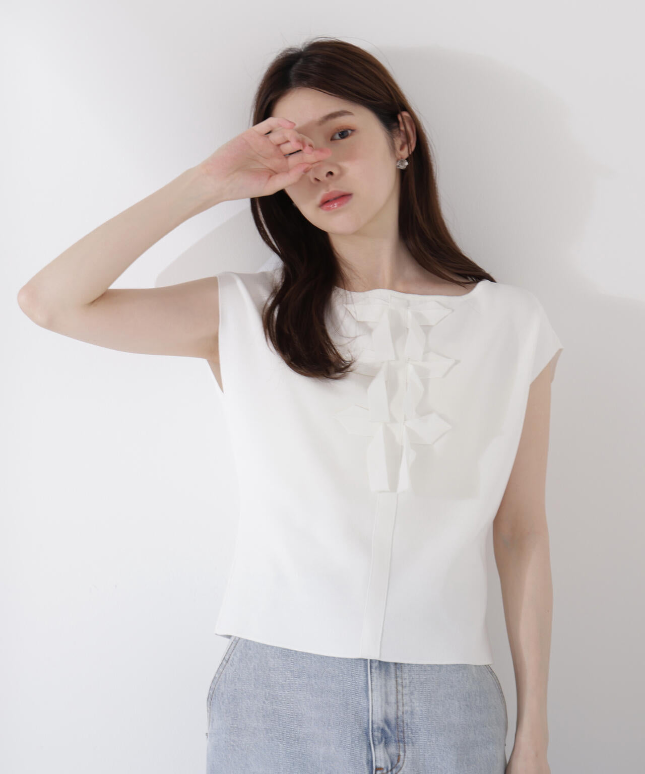 前後2wayリボンニット