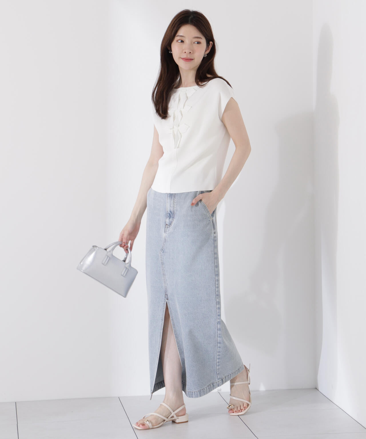 前後2wayリボンニット