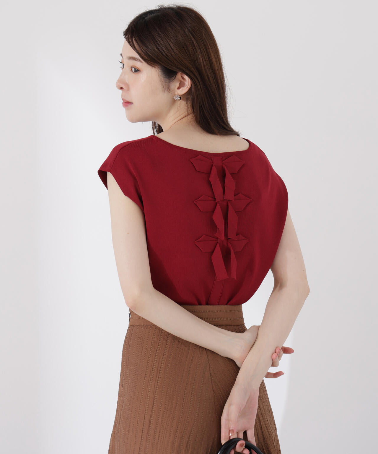 前後2wayリボンニット