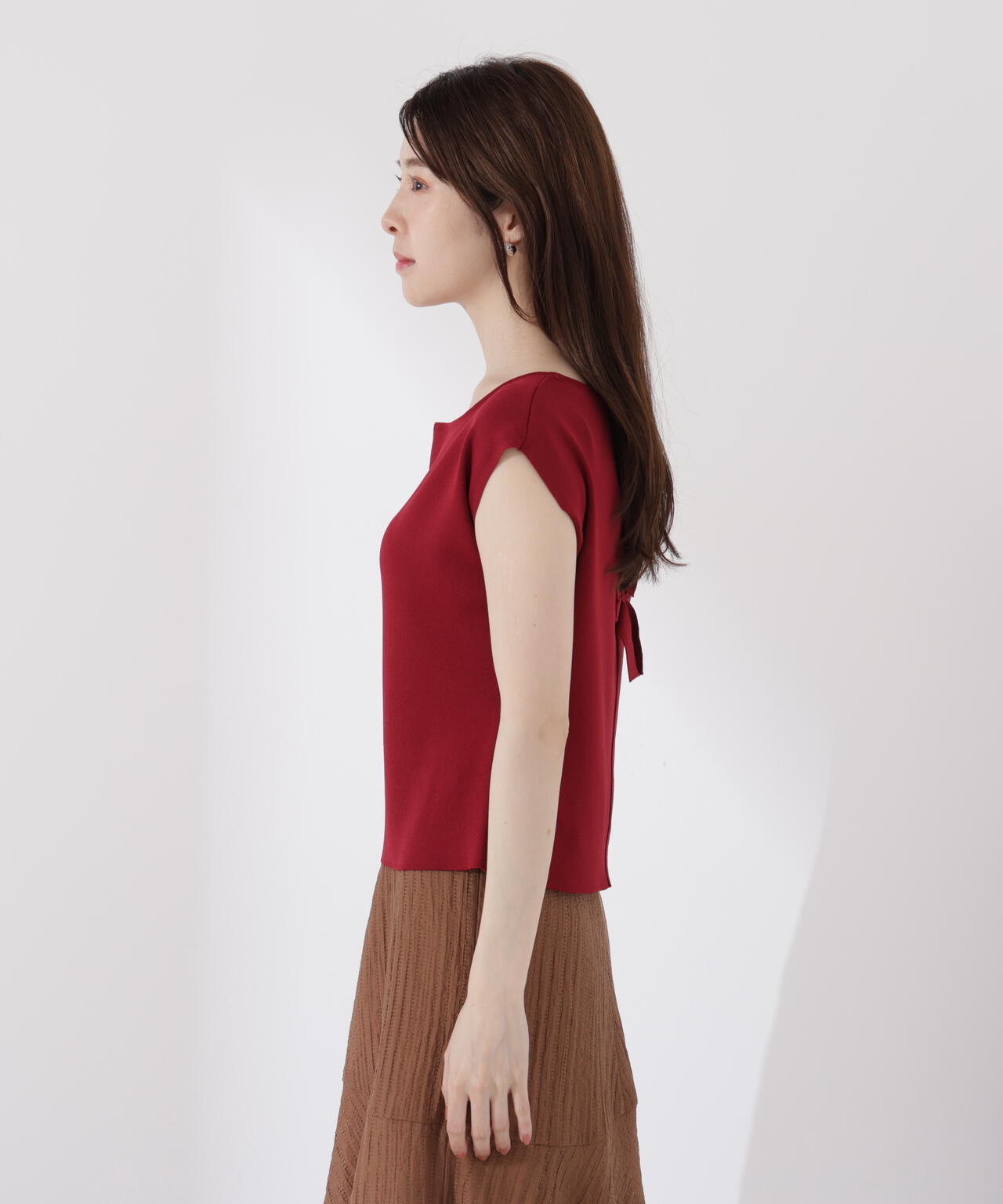 前後2wayリボンニット