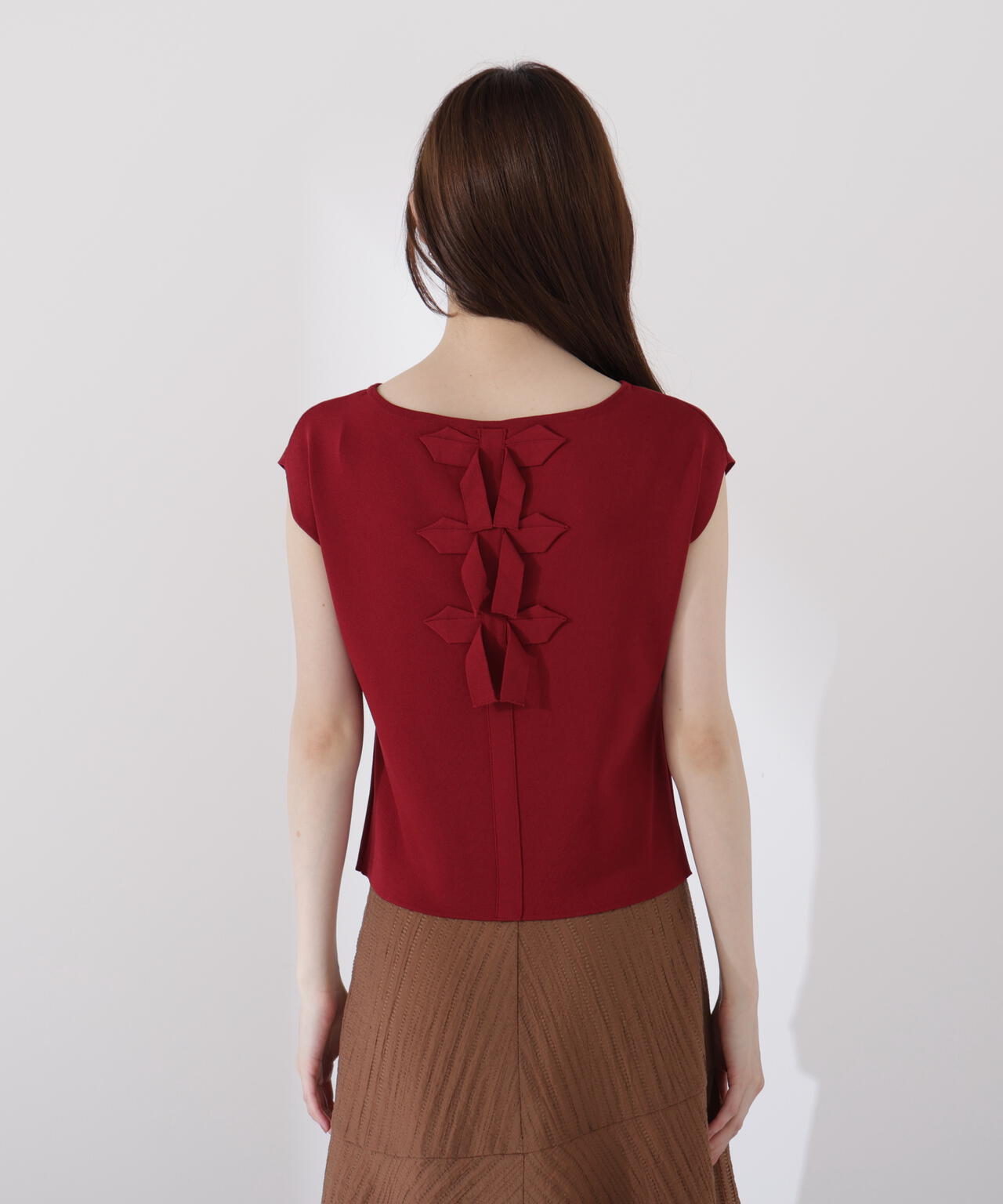 前後2wayリボンニット