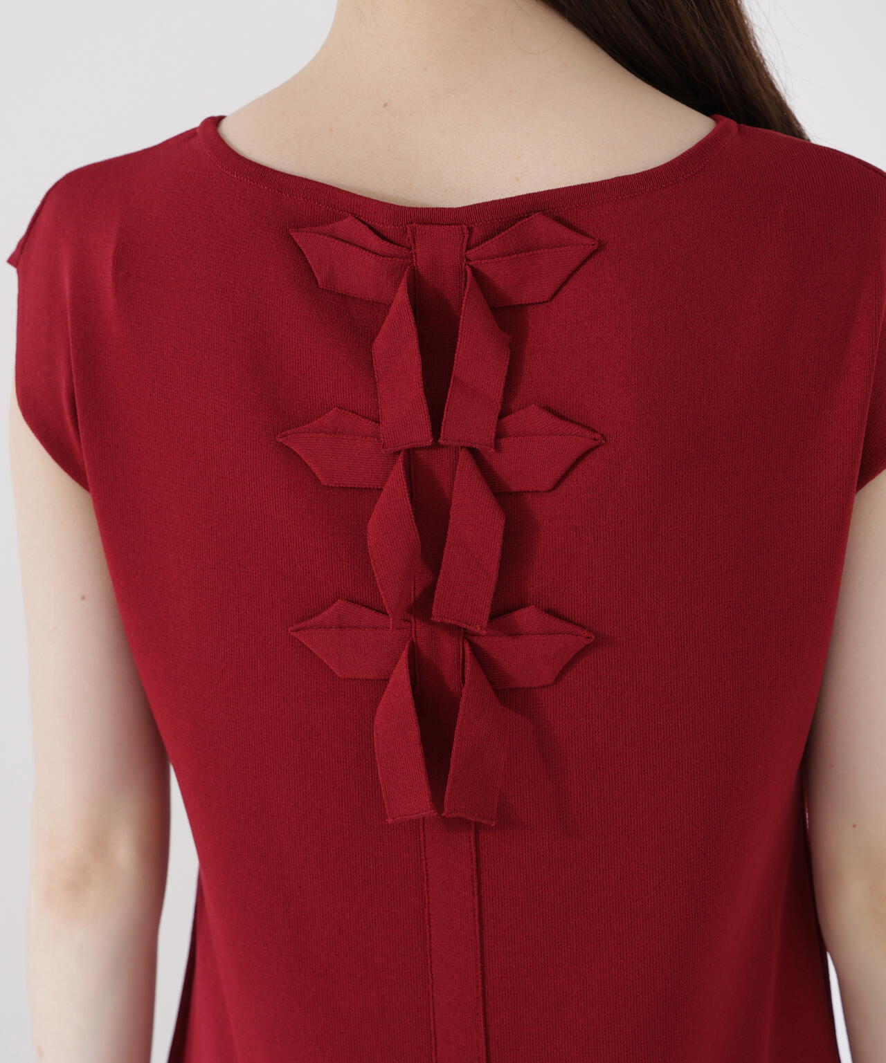 前後2wayリボンニット