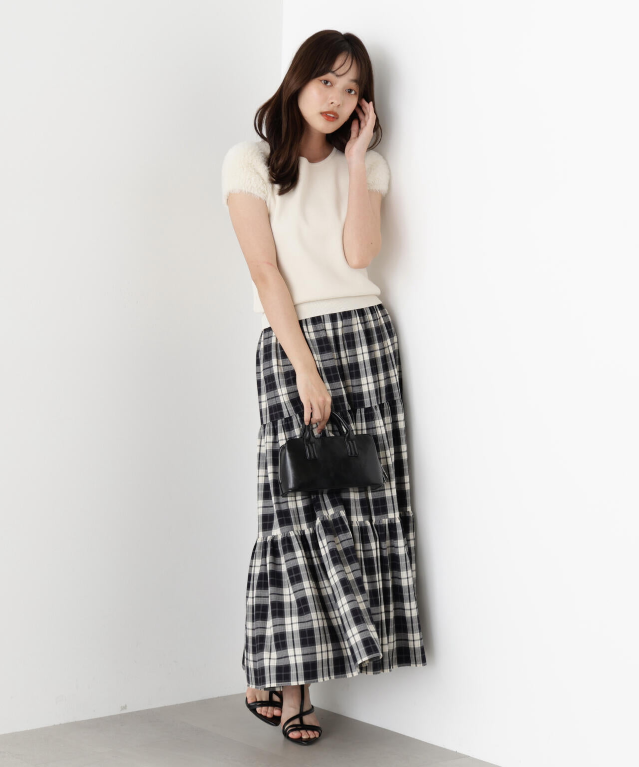 <ハンドウォッシャブル>ドッキングスリーブニット