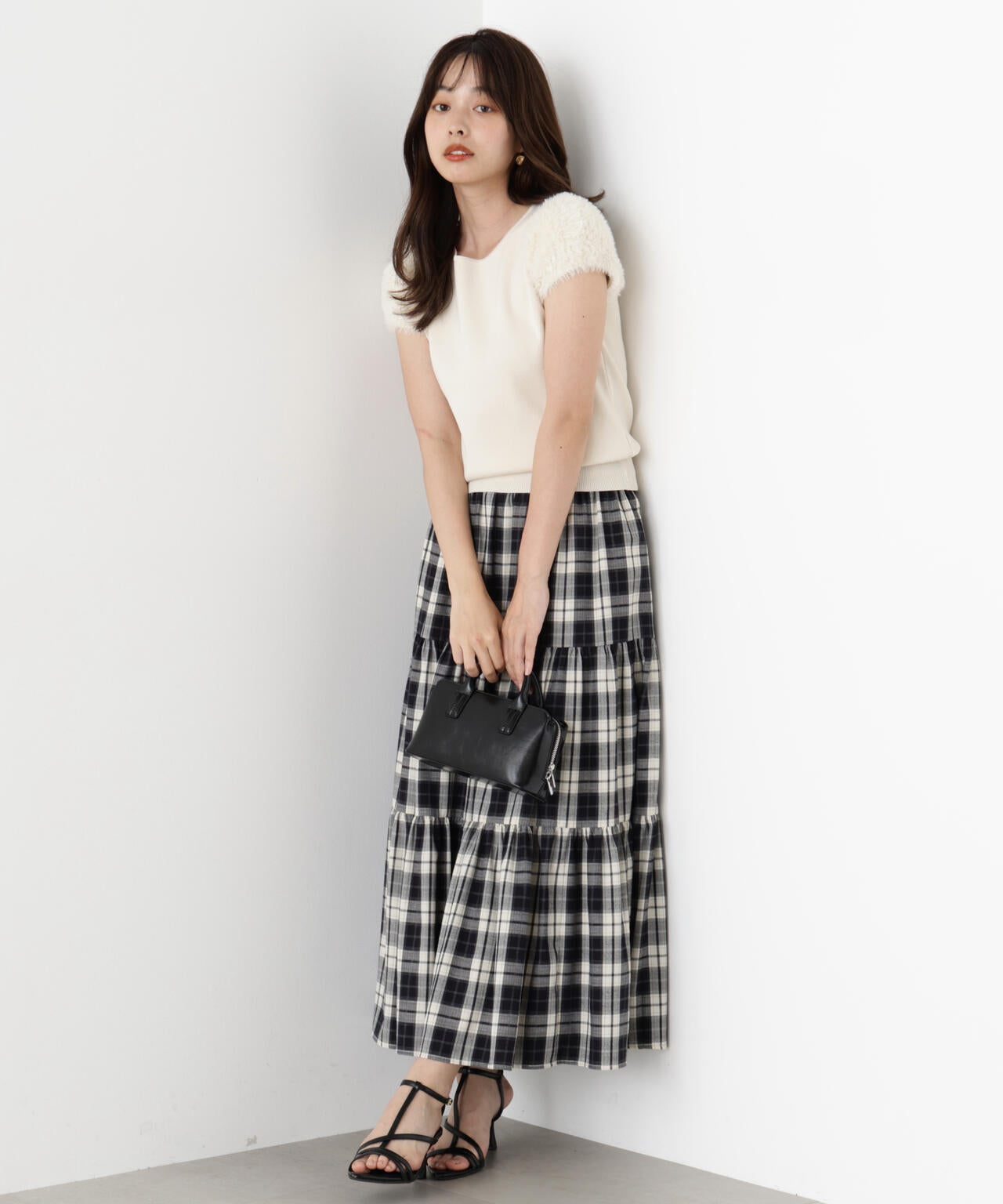 <ハンドウォッシャブル>ドッキングスリーブニット