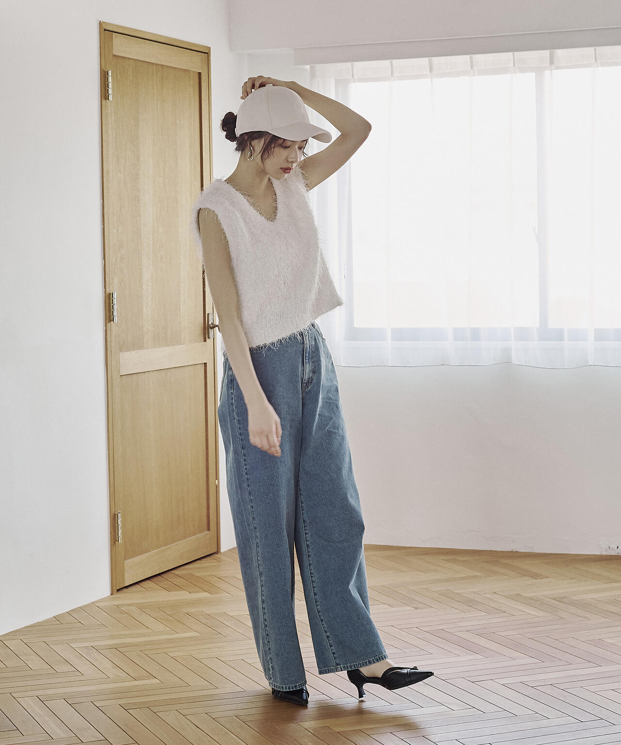 <ハンドウォッシャブル>フェザーノースリニット