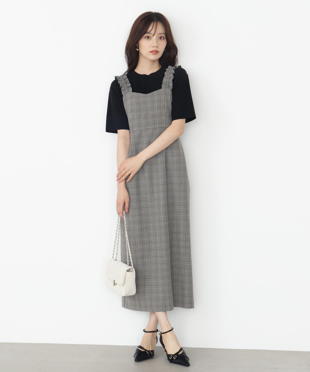 【松川星さん着用】<ハンドウォッシャブル>ハーフスリーブニットプルオーバー