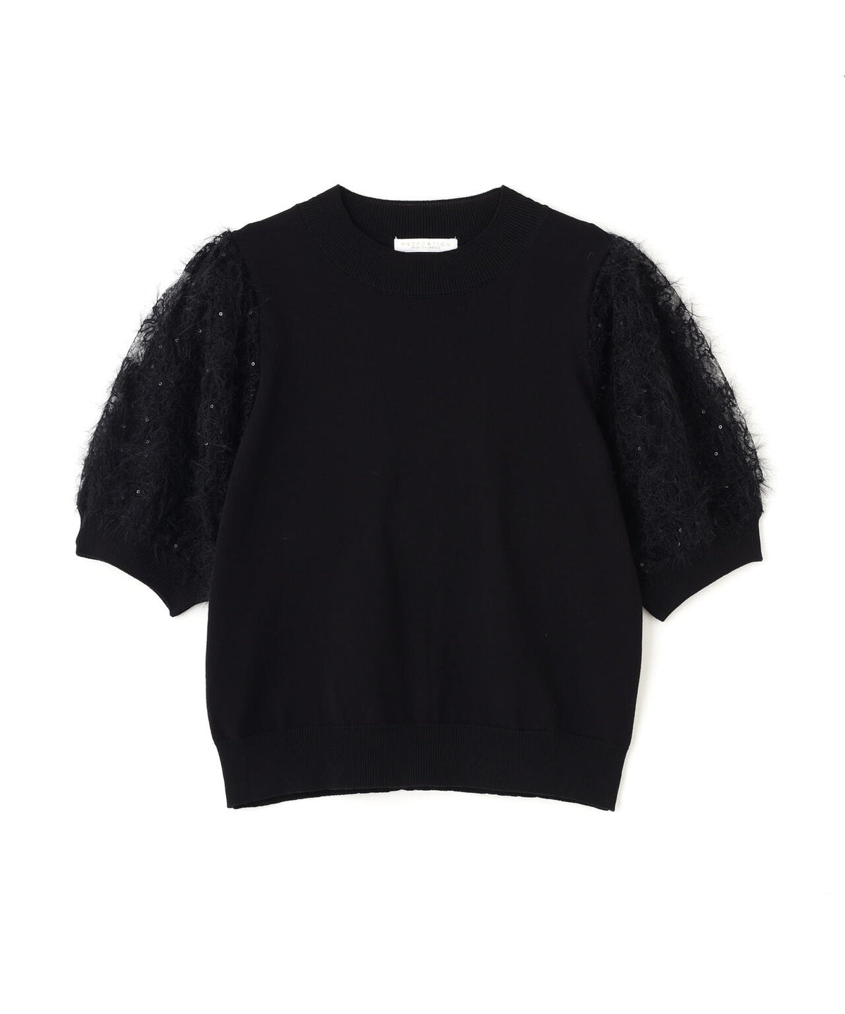 レースドッキングスリーブニット【ベージュ:official site限定】