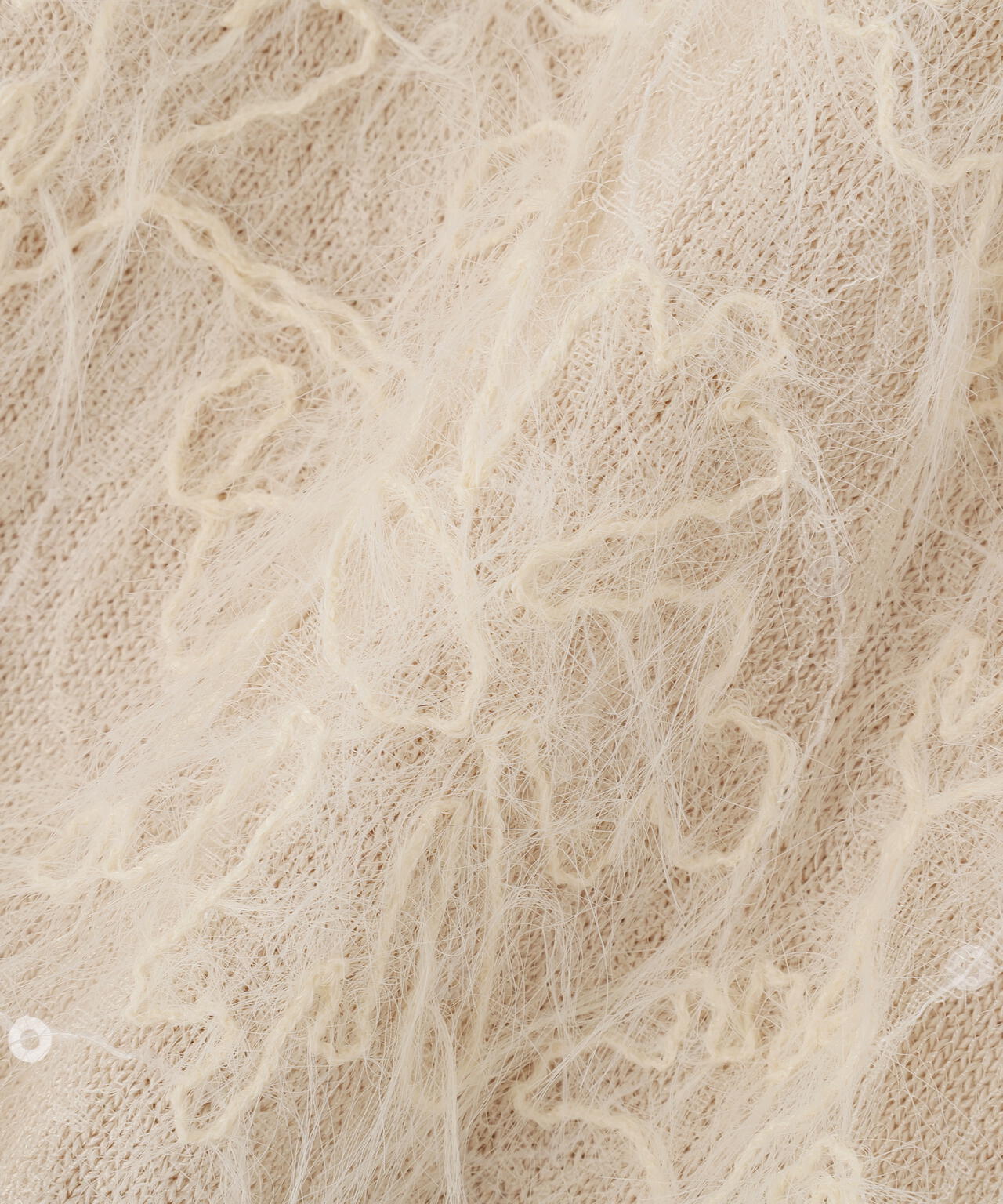 レースドッキングスリーブニット【ベージュ:official site限定】