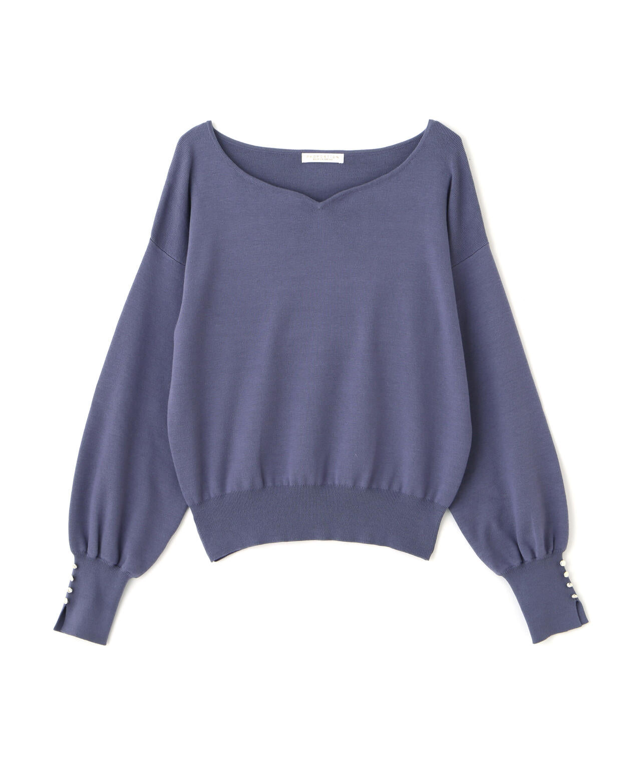 <ハンドウォッシャブル>ハートカット総針ニット