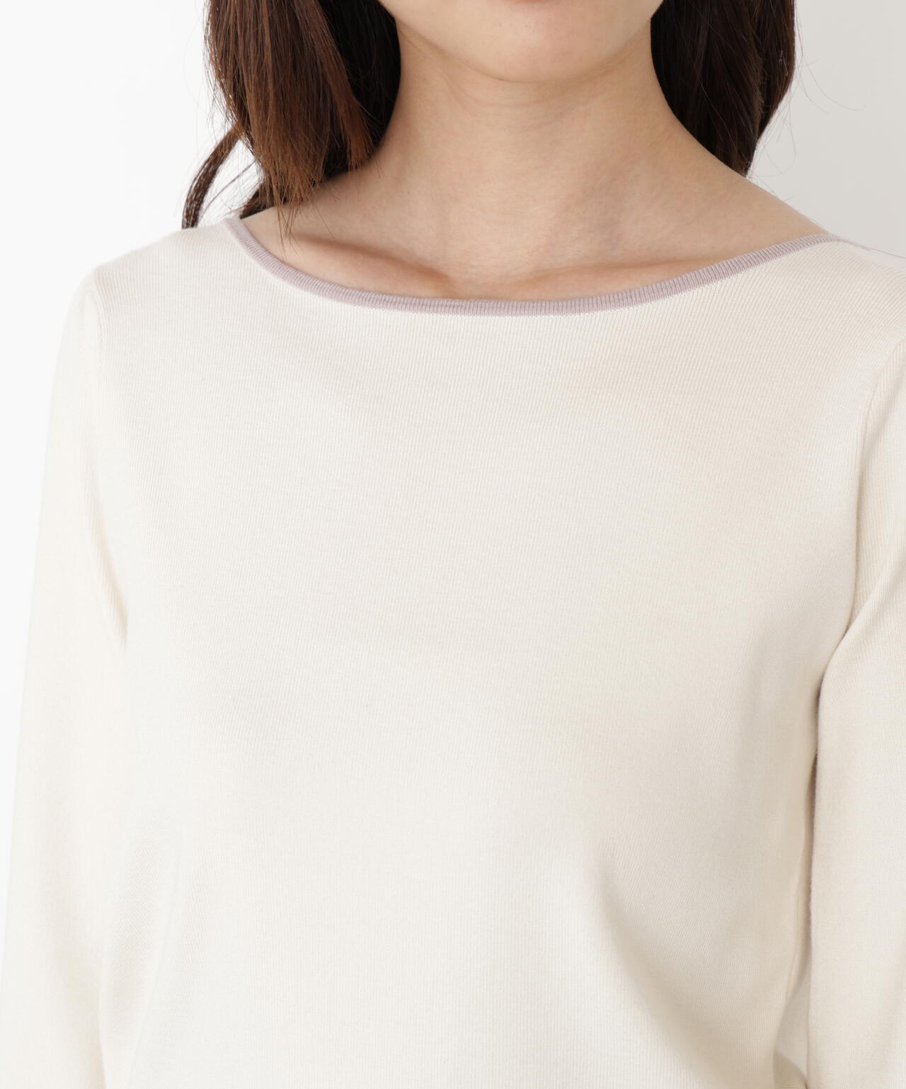 <ハンドウォッシャブル>前後2wayパールニット