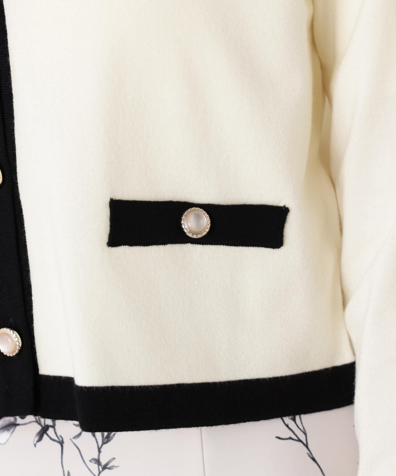 【松川星さん着用】<ハンドウォッシャブル>ニュアンス釦ニットアンサンブル