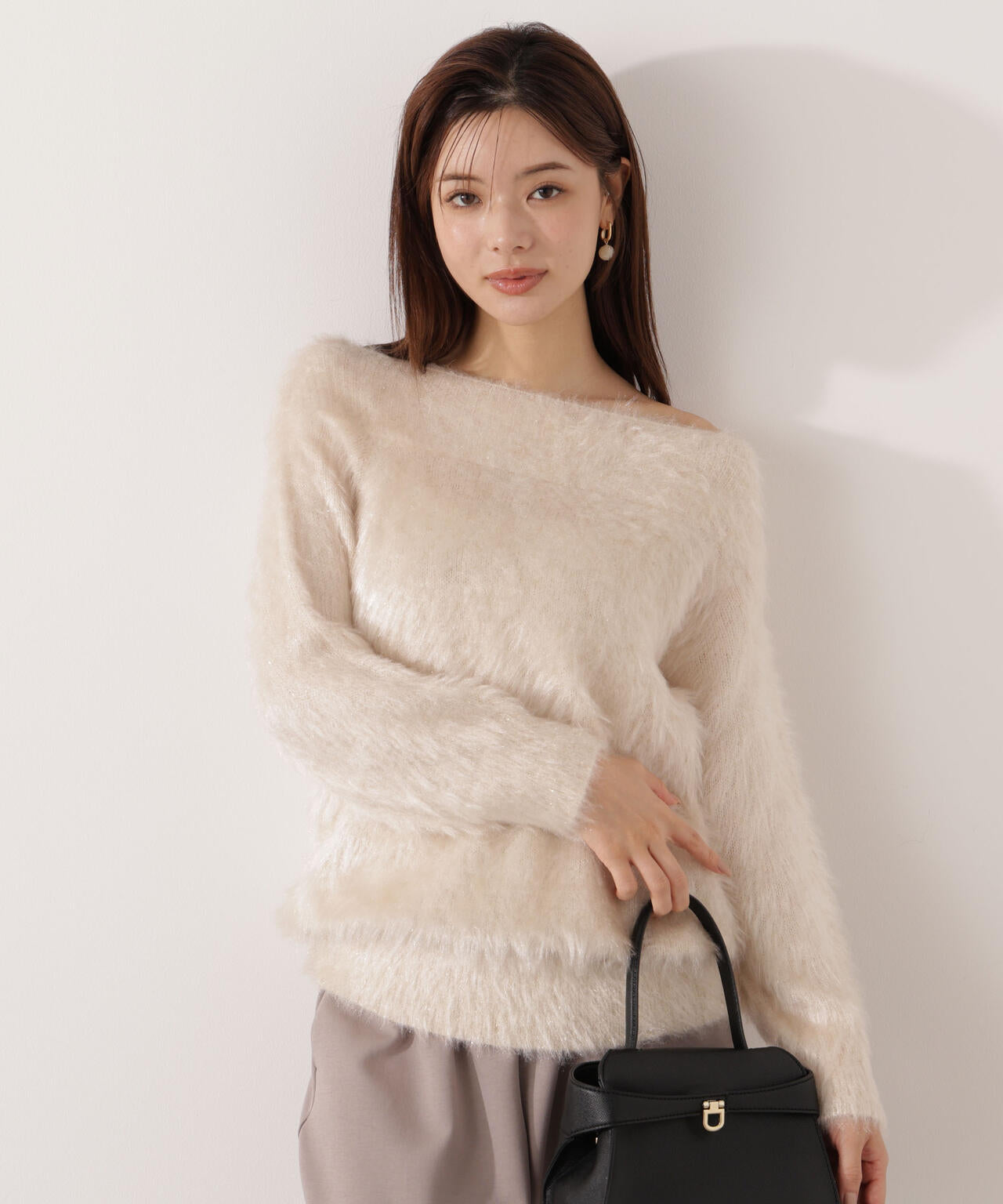 【青島心さん着用】ヘアリーニット