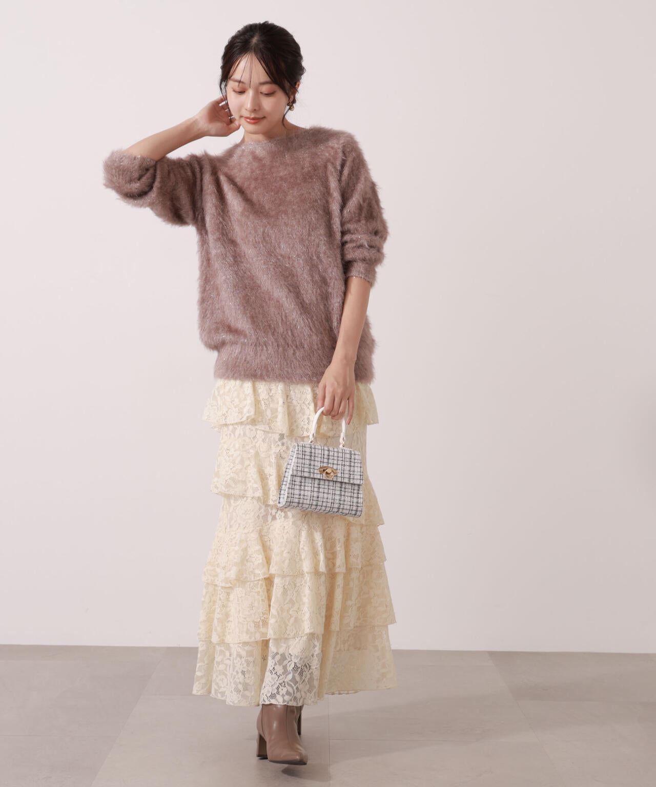 【青島心さん着用】ヘアリーニット