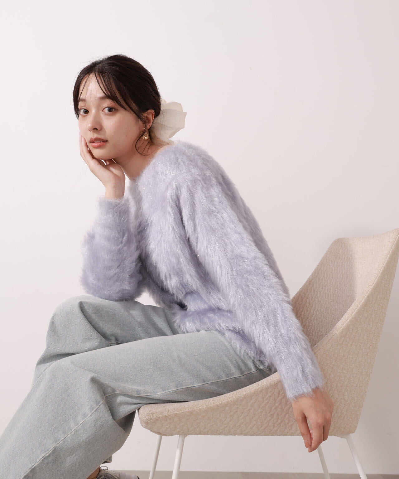 【青島心さん着用】ヘアリーニット