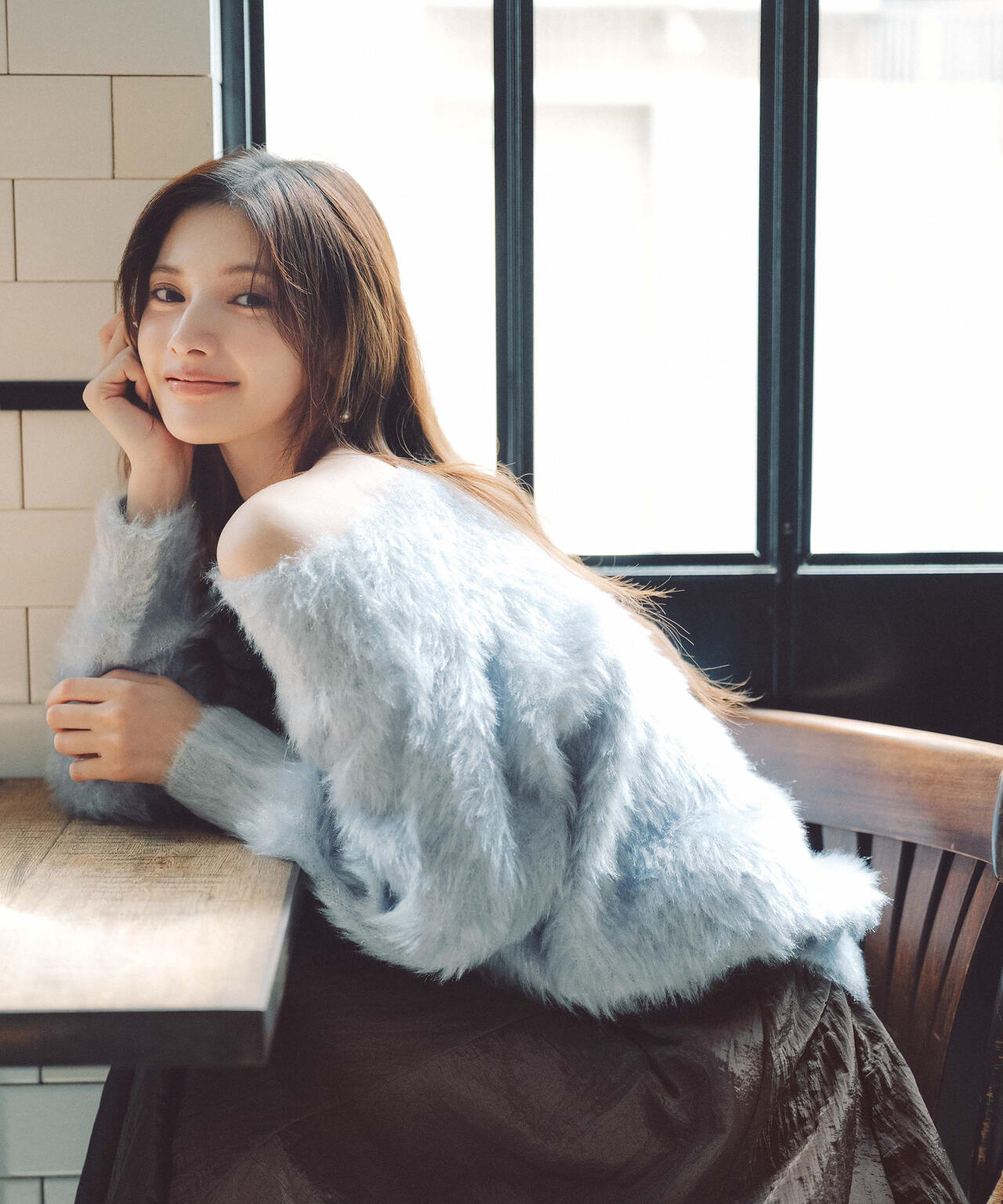 【青島心さん着用】ヘアリーニット