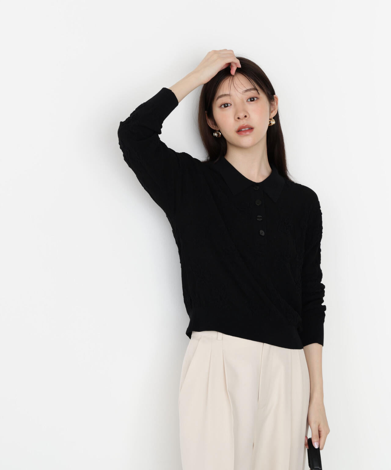 ジャガードレースポロ