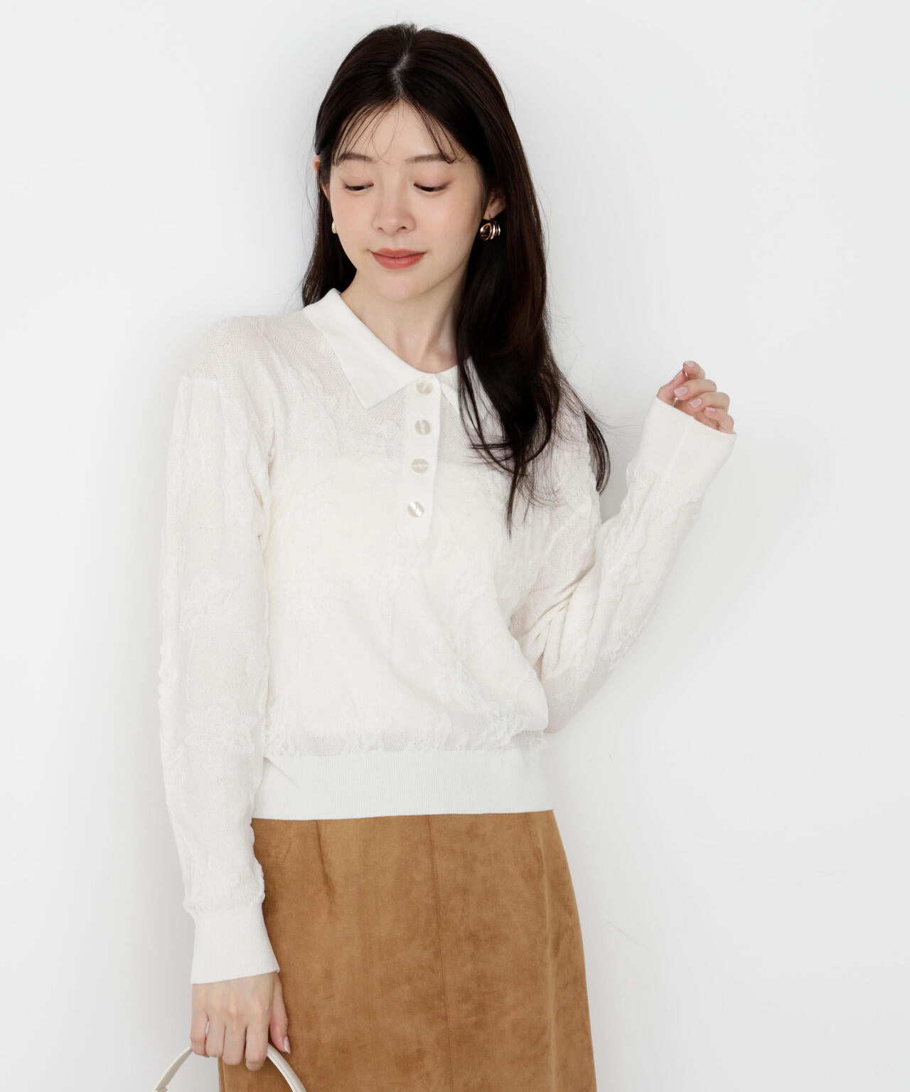 ジャガードレースポロ