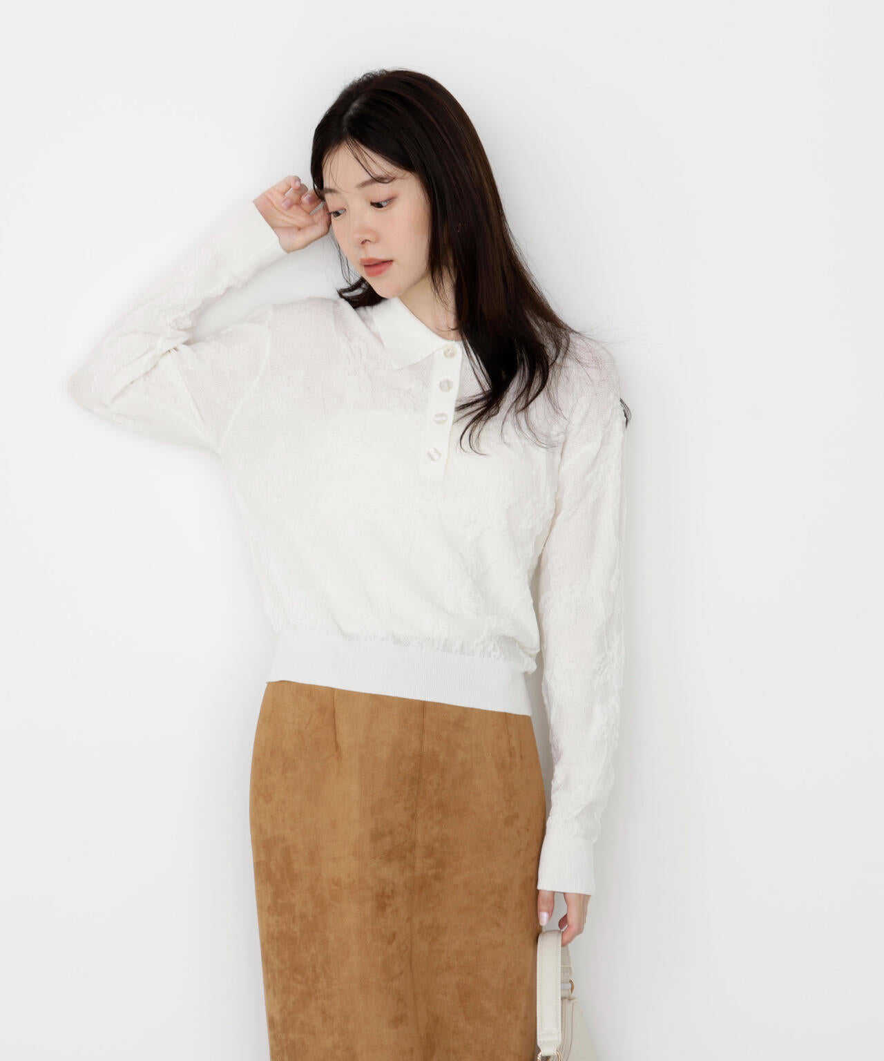 ジャガードレースポロ