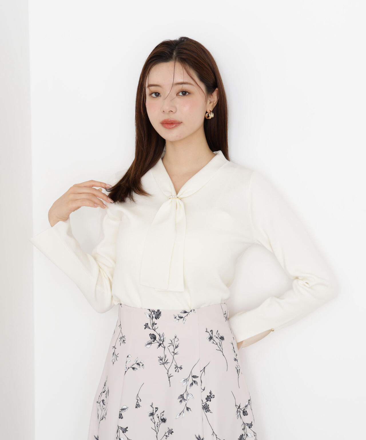 パールリングボウタイニット