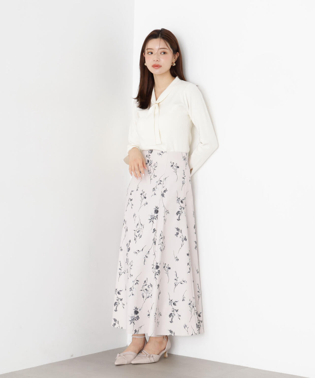 パールリングボウタイニット