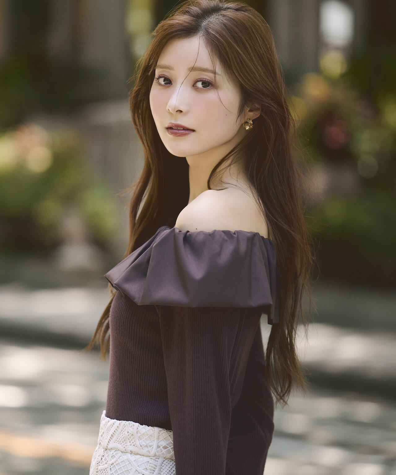 【松川星さん着用】フリルオフショル2wayニット