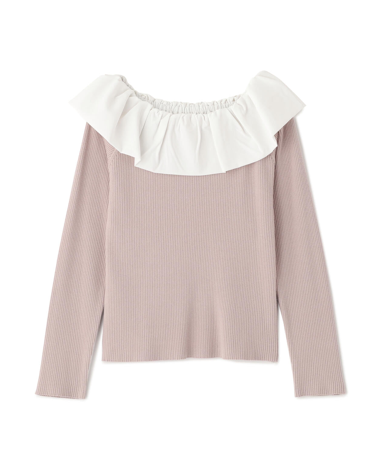 【松川星さん着用】フリルオフショル2wayニット