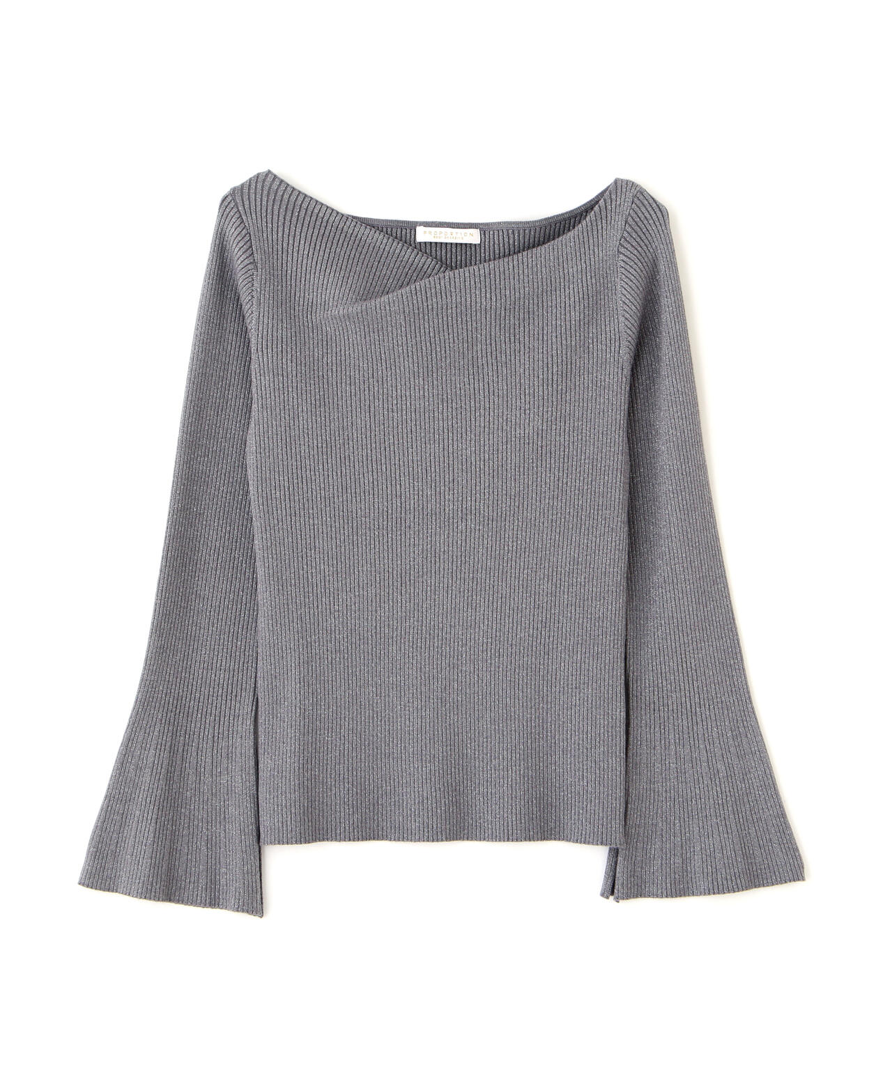 <ハンドウォッシャブル>ニュアンスネックラメリブニット