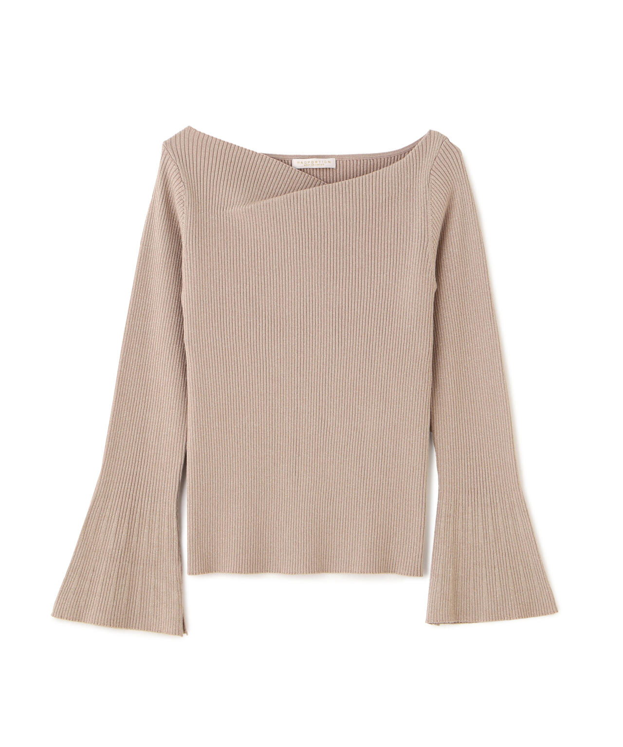 <ハンドウォッシャブル>ニュアンスネックラメリブニット