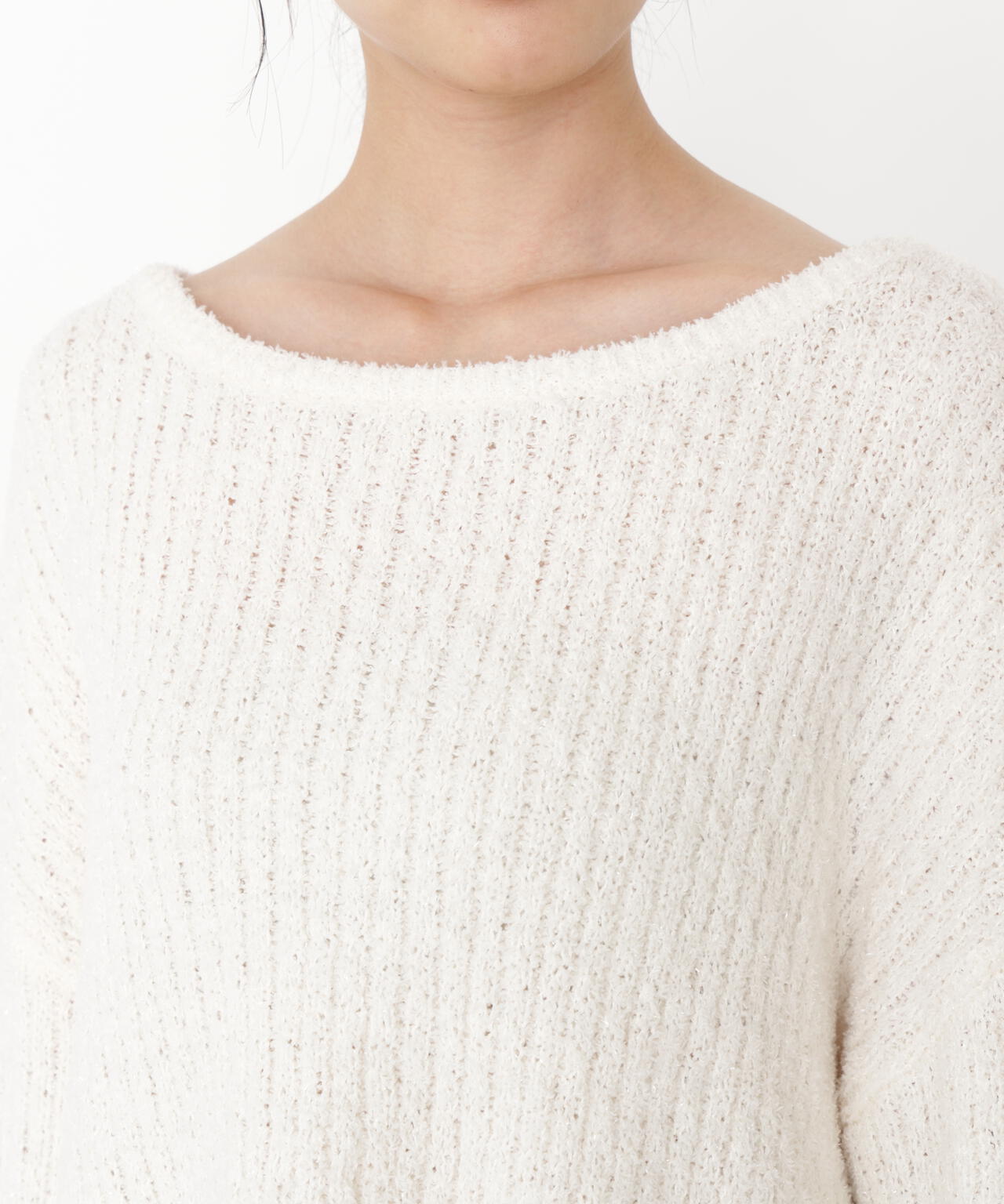 【松川星さん着用】フィルムモール短丈ニット