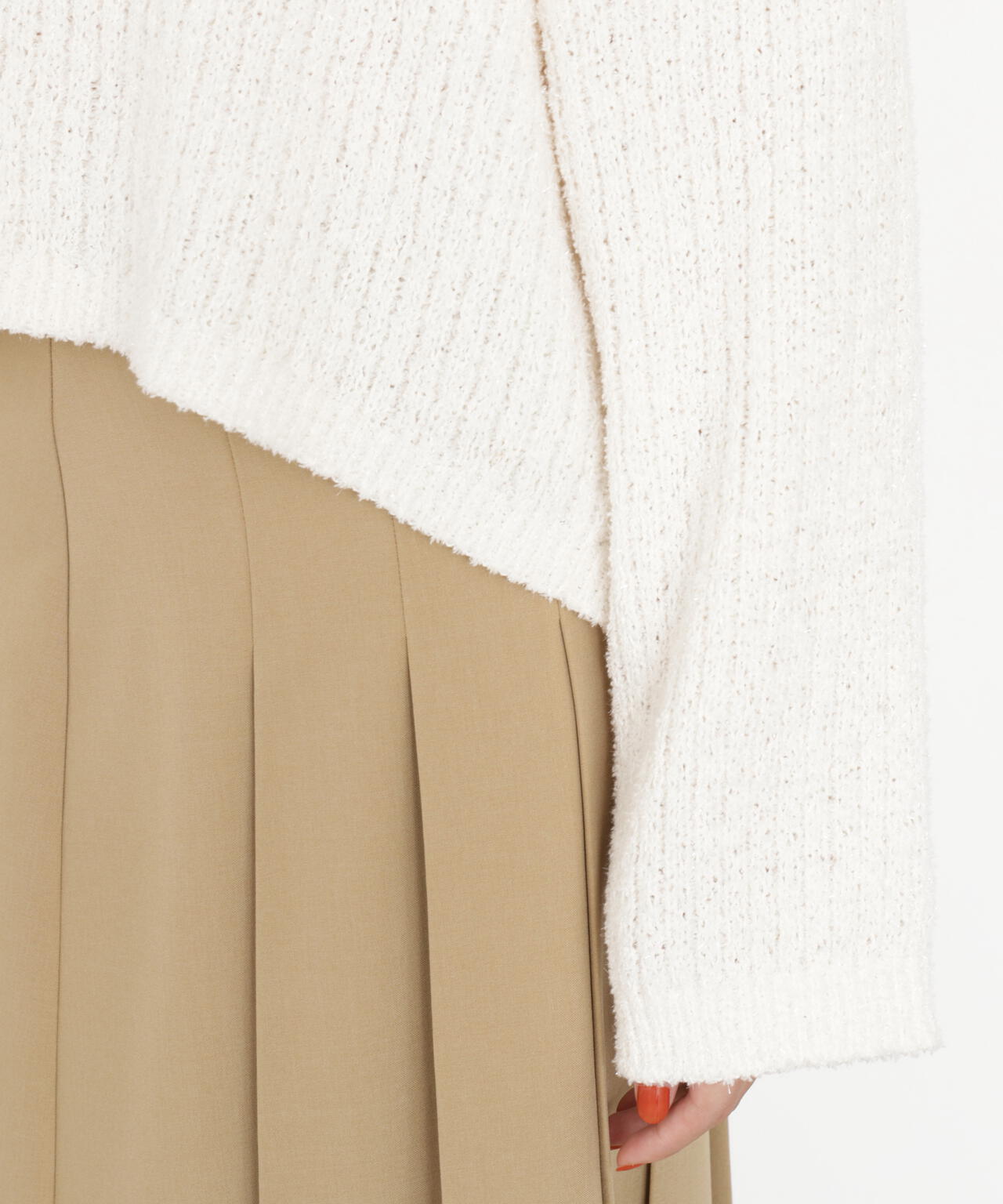 【松川星さん着用】フィルムモール短丈ニット