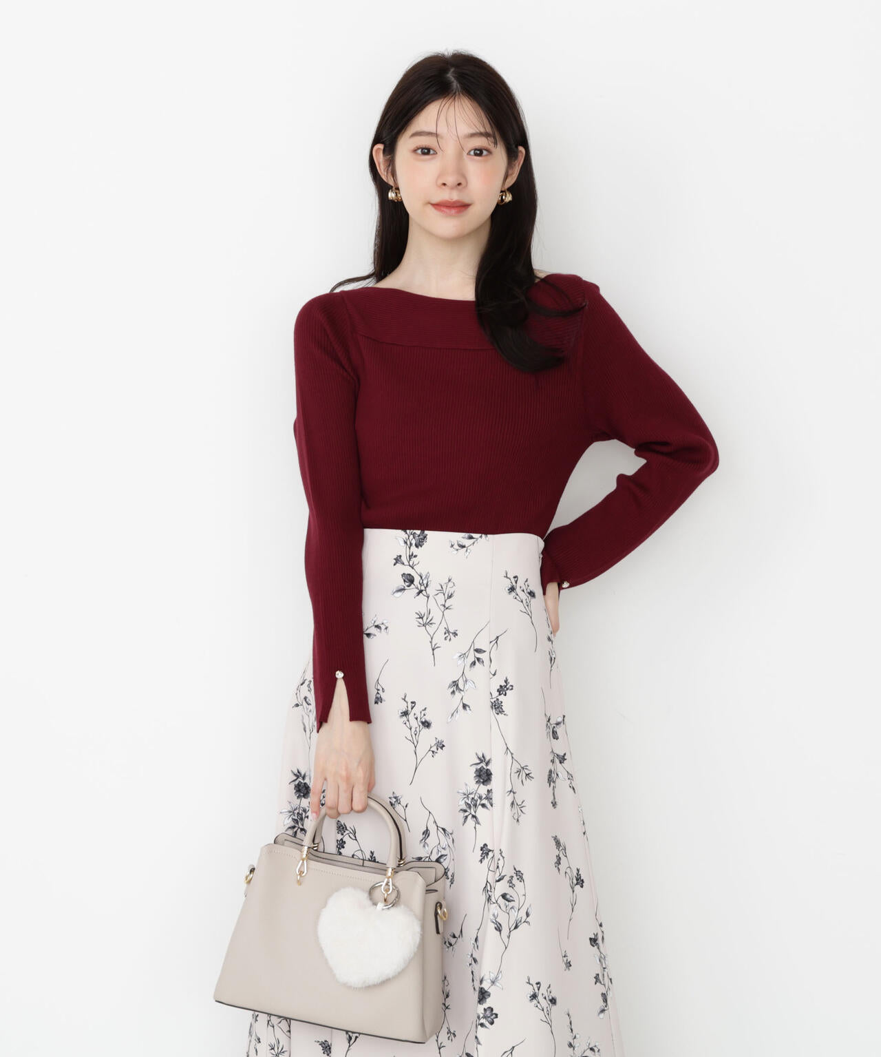 【松川星さん着用】<ハンドウォッシャブル>変わり編みリブニット