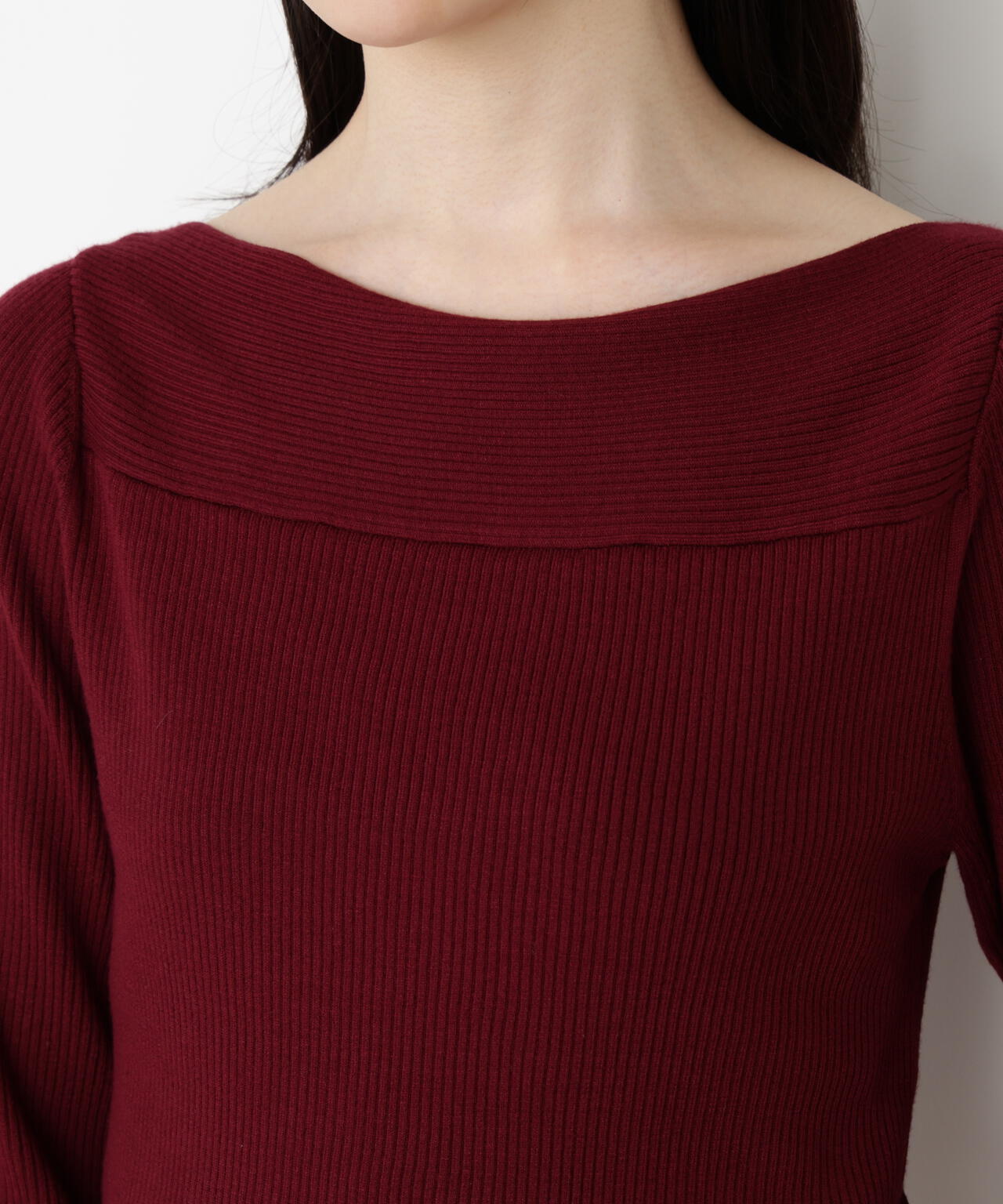 【松川星さん着用】<ハンドウォッシャブル>変わり編みリブニット