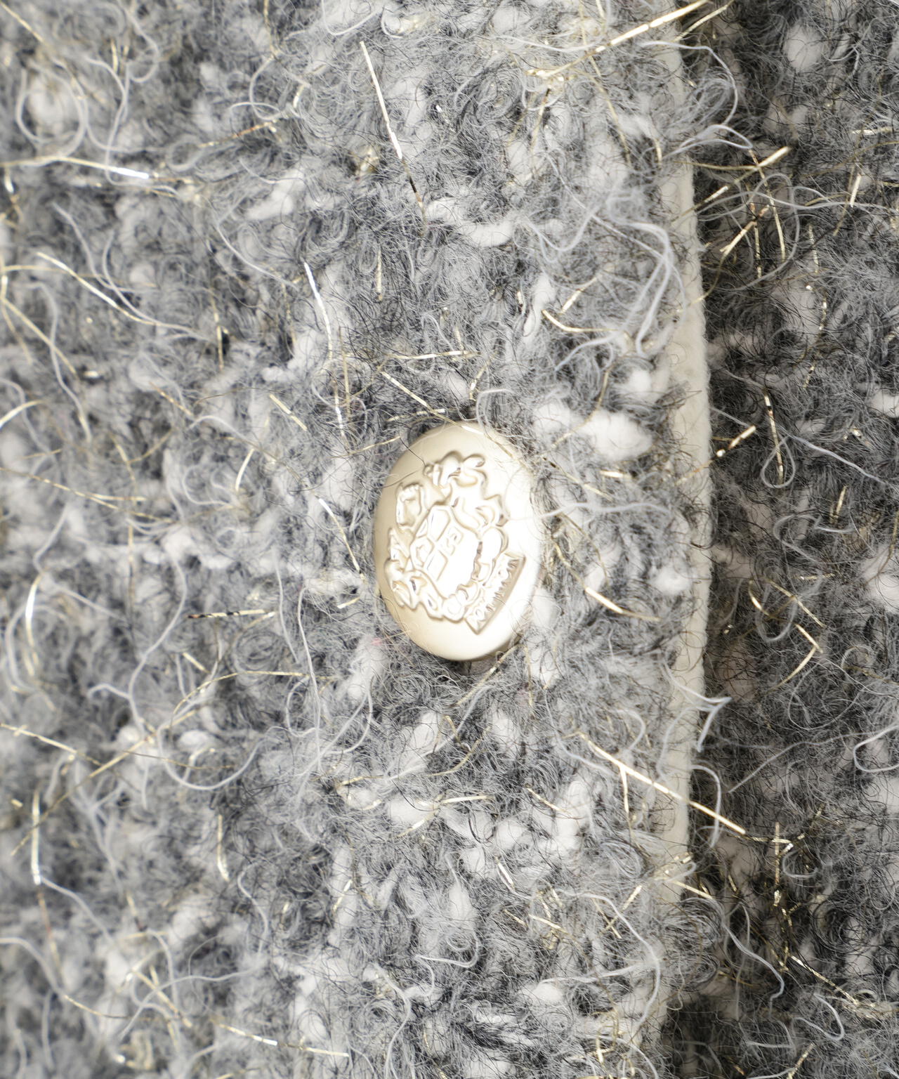 ファンシーツイード風ニットカーディガン