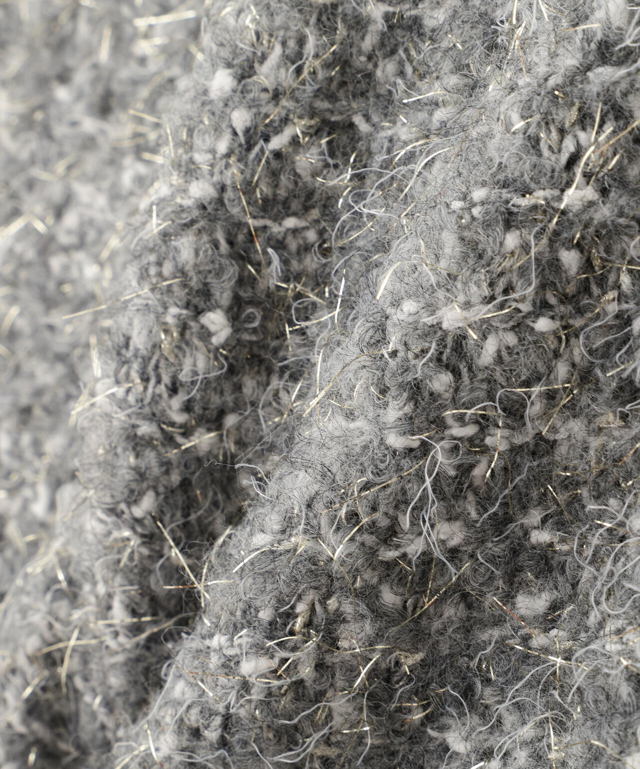 ファンシーツイード風ニットカーディガン