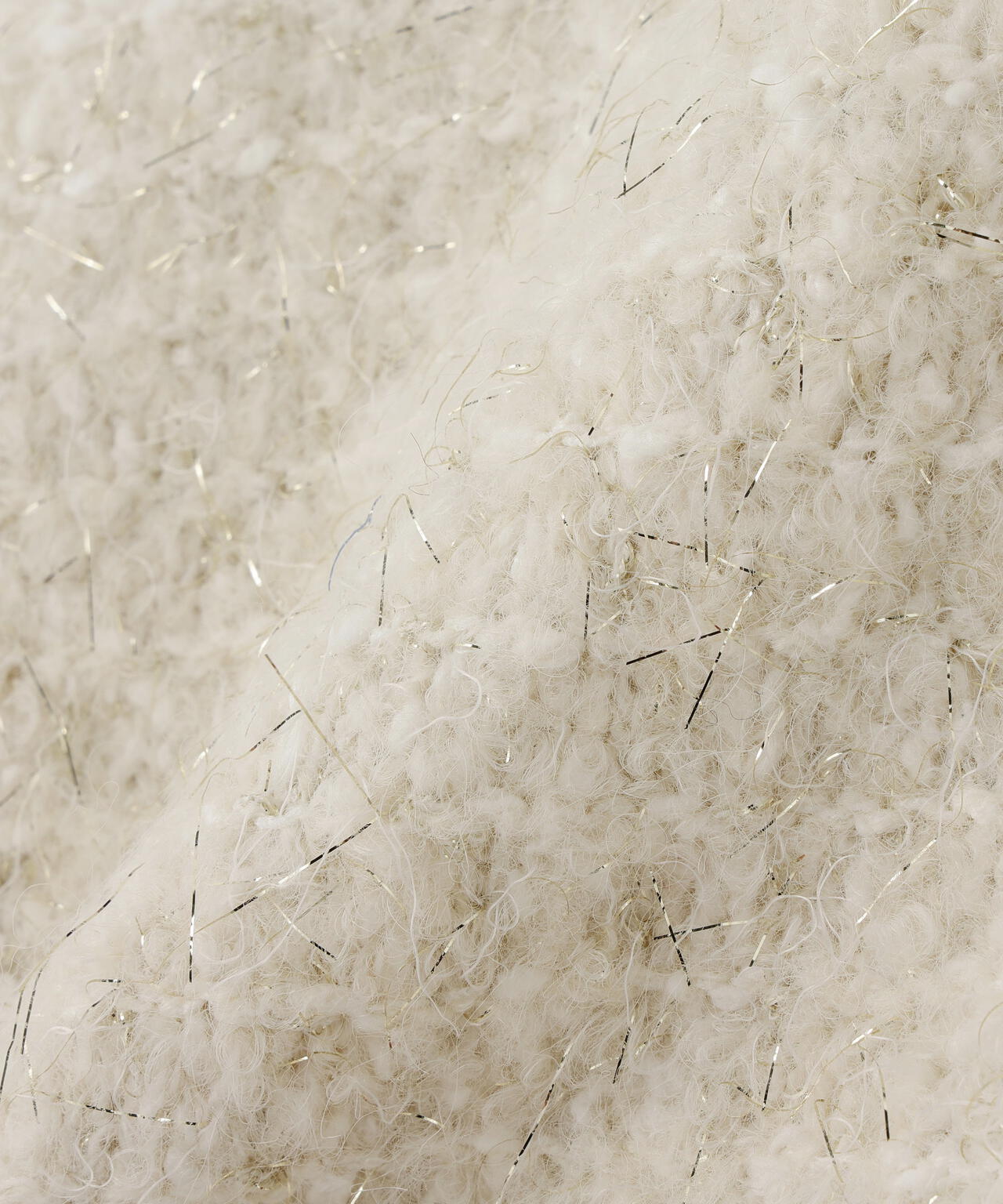 ファンシーツイード風ニットカーディガン