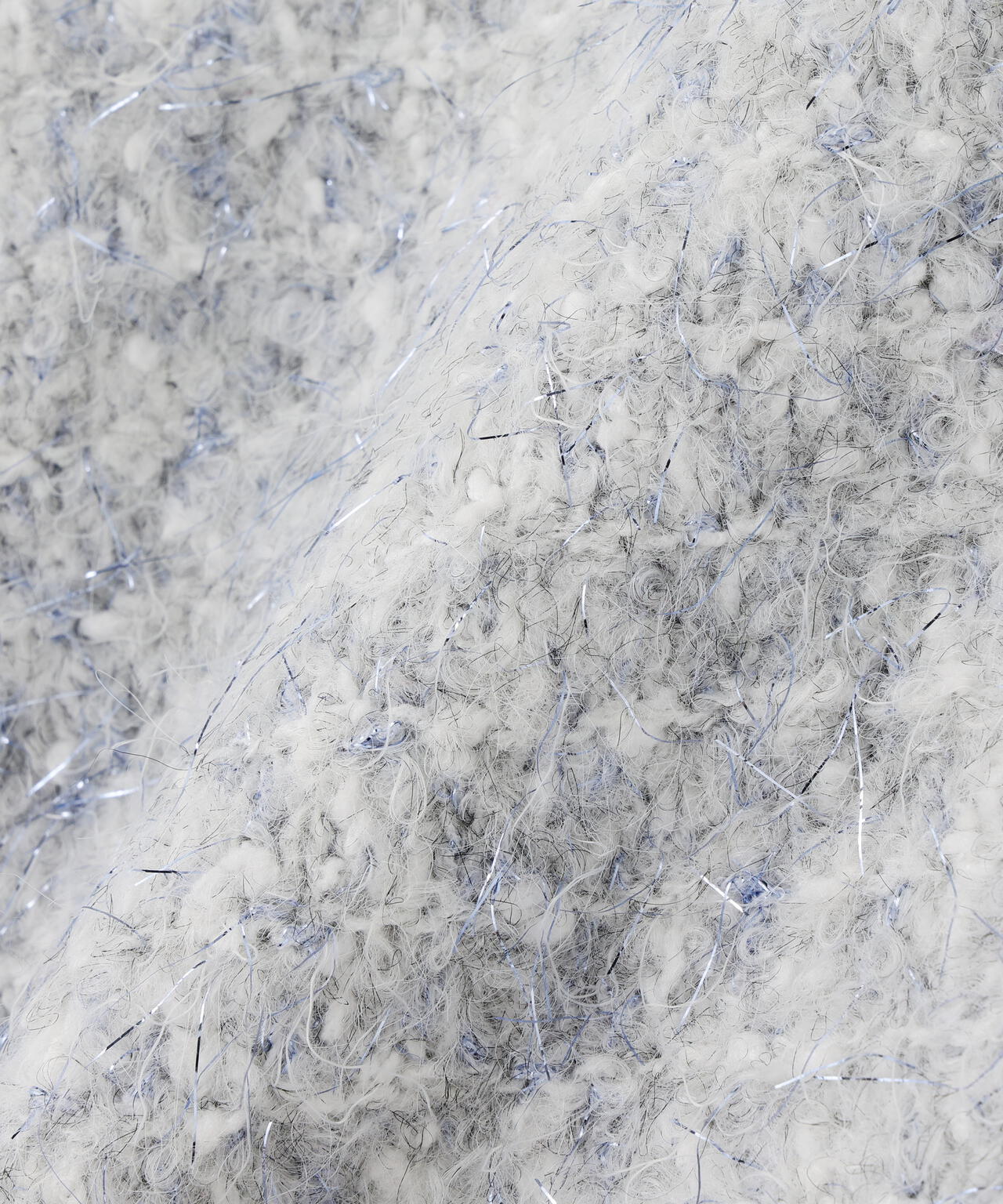 ファンシーツイード風ニットカーディガン