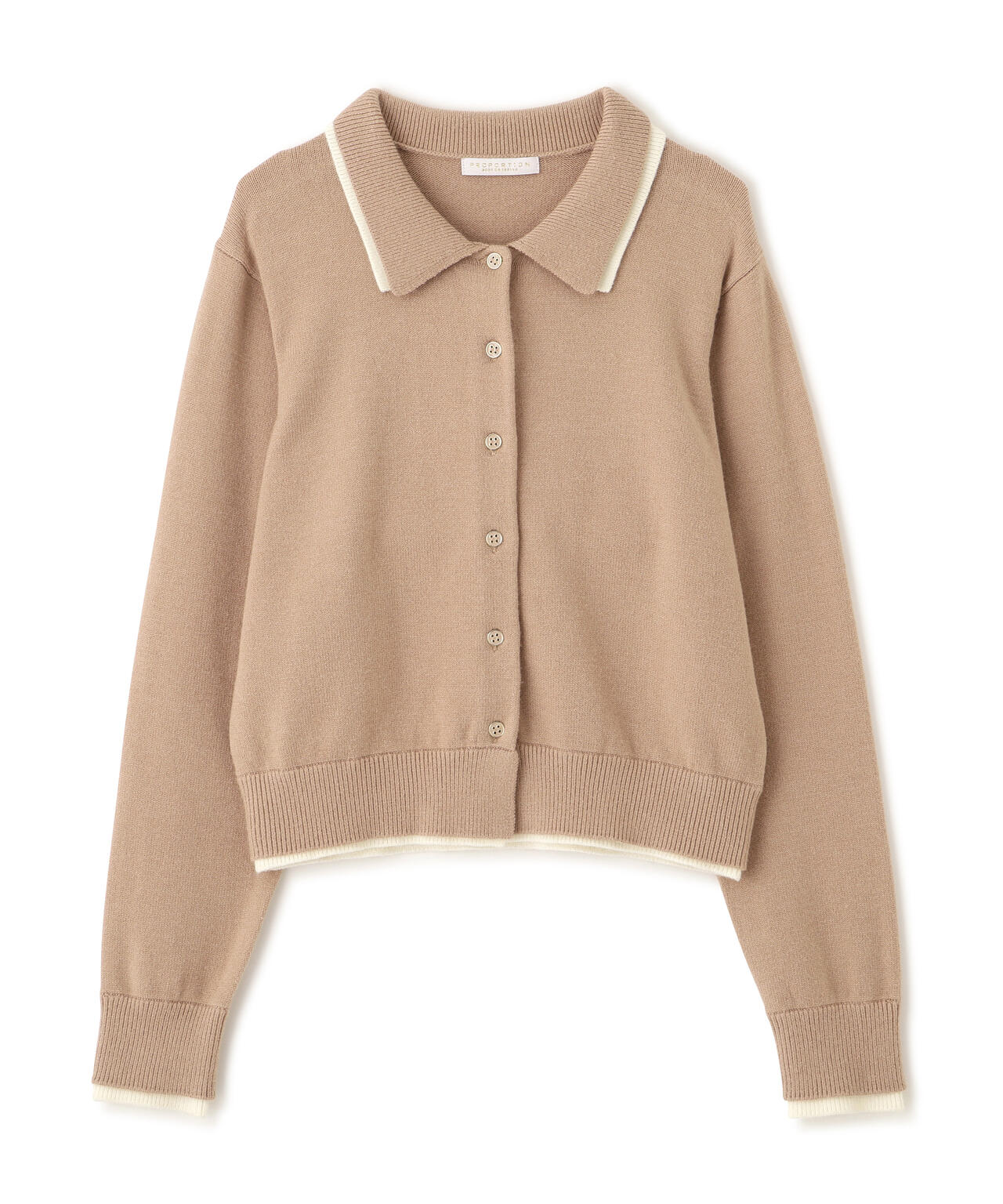 【青島心さん着用】<ウォッシャブル>ポロレイヤード風ニット