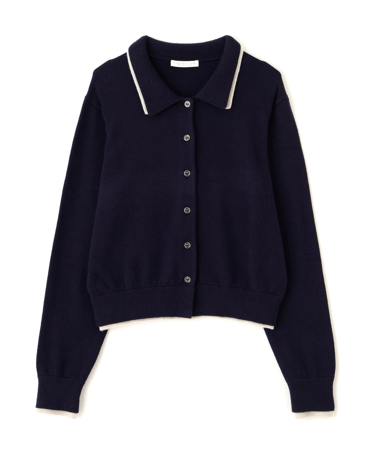 【青島心さん着用】<ウォッシャブル>ポロレイヤード風ニット