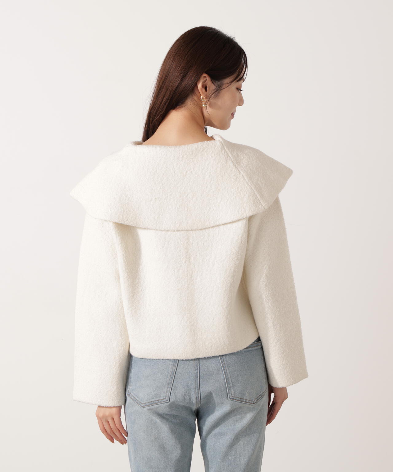 ビッグカラーカーディガン