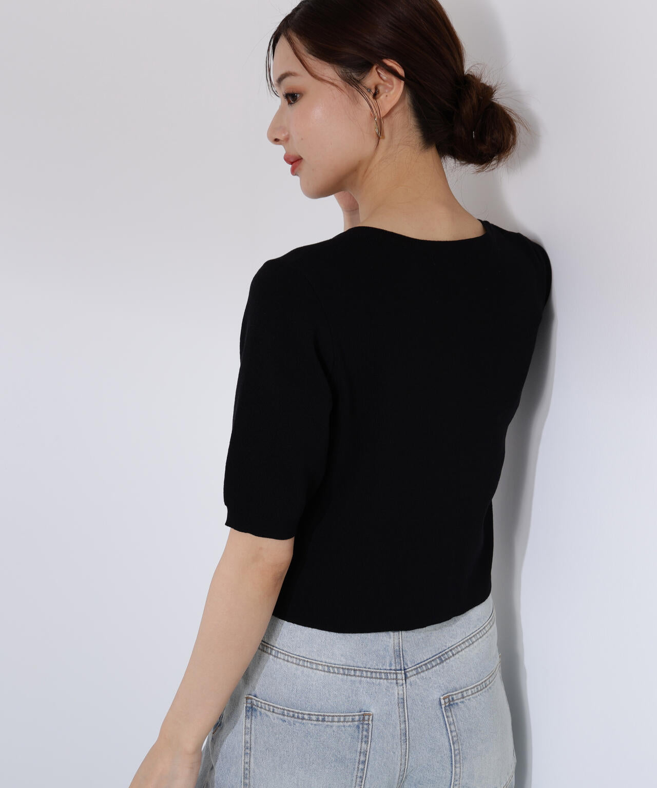 ショート半袖カーディガン